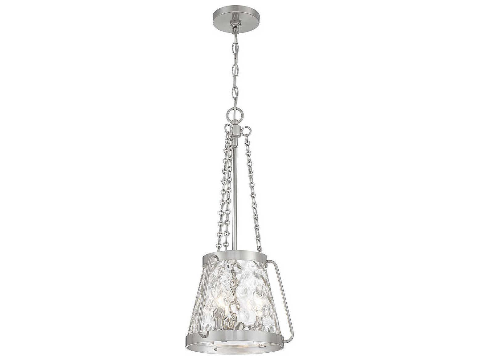 Savoy House Crawford 3-Light Satin Nickel Glass Mini Pendant