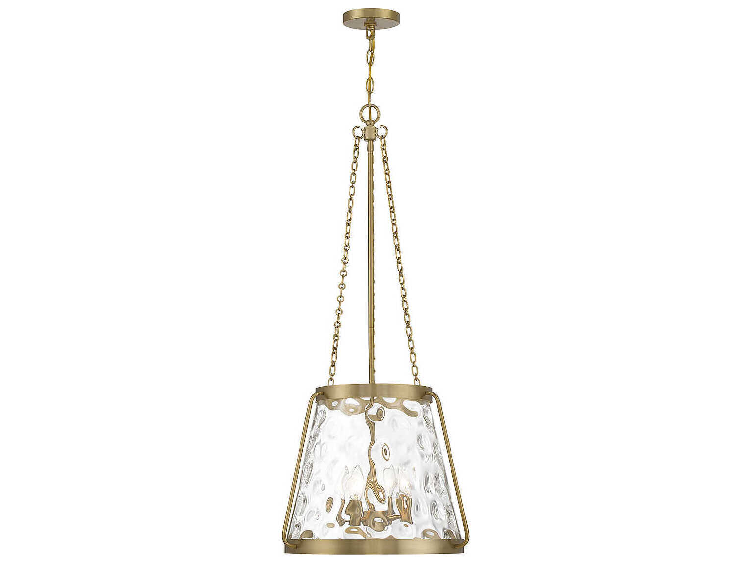 Savoy House Crawford 4-Light Warm Brass Nickel Glass Pendant