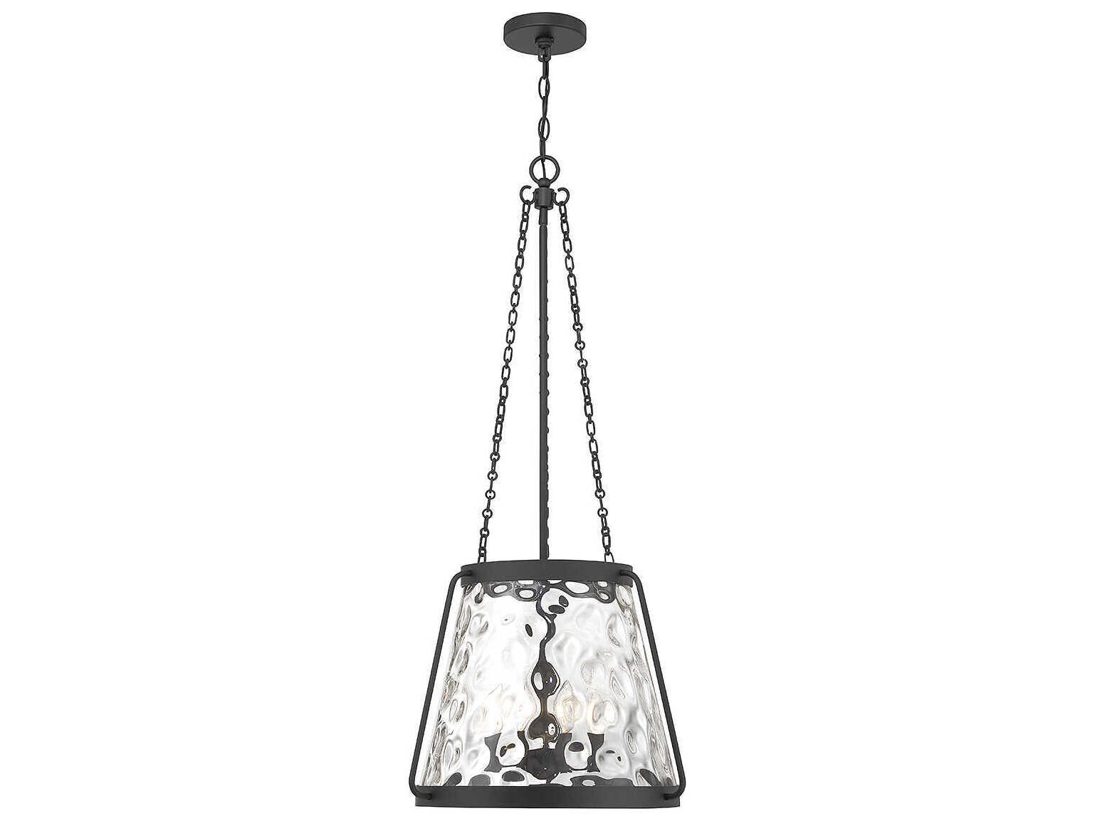 Savoy House Crawford 4-Light Matte Black Glass Pendant