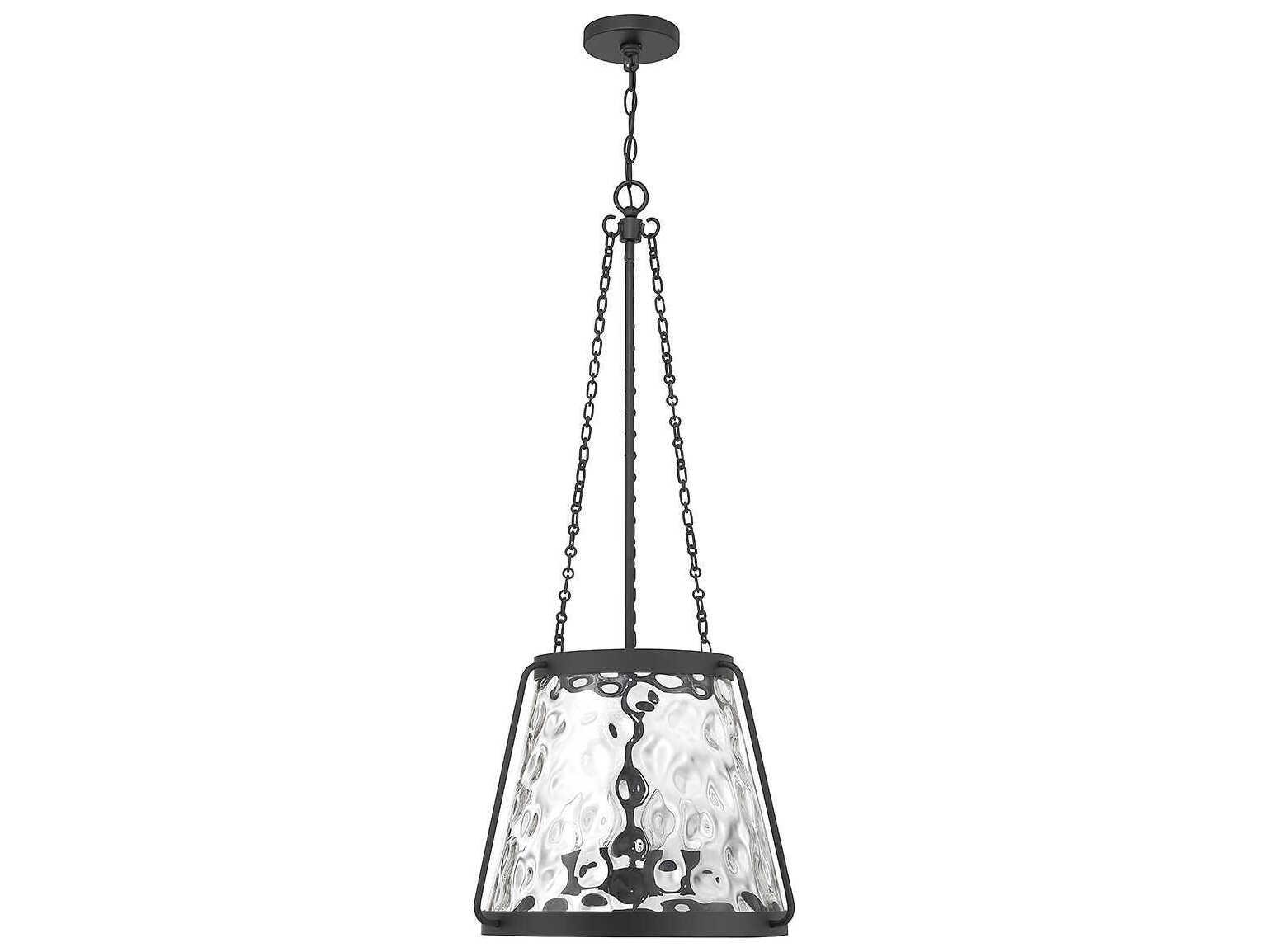 Savoy House Crawford 4-Light Matte Black Glass Pendant