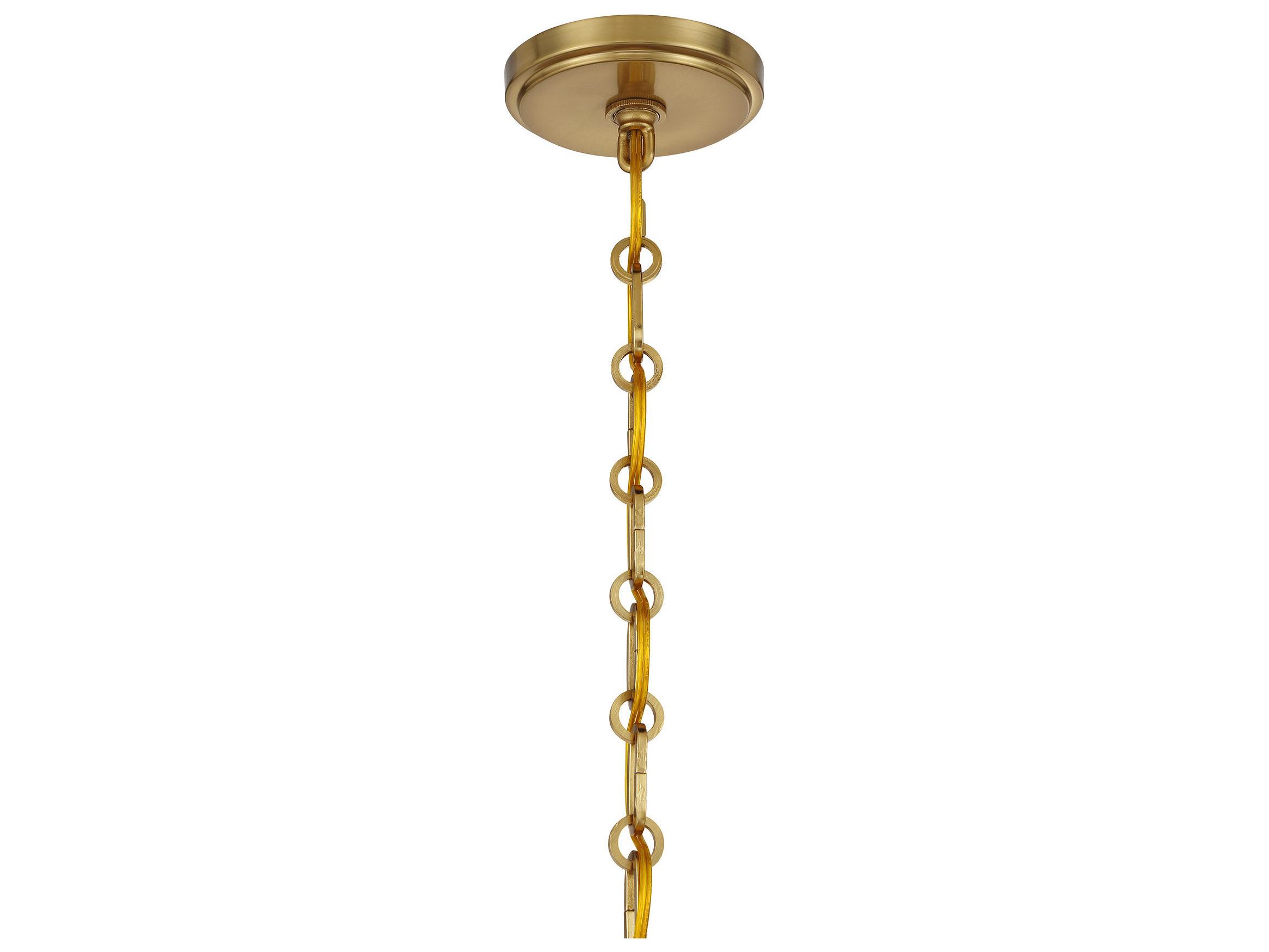 Savoy House Cabot 1-Light Warm Brass Globe Pendant