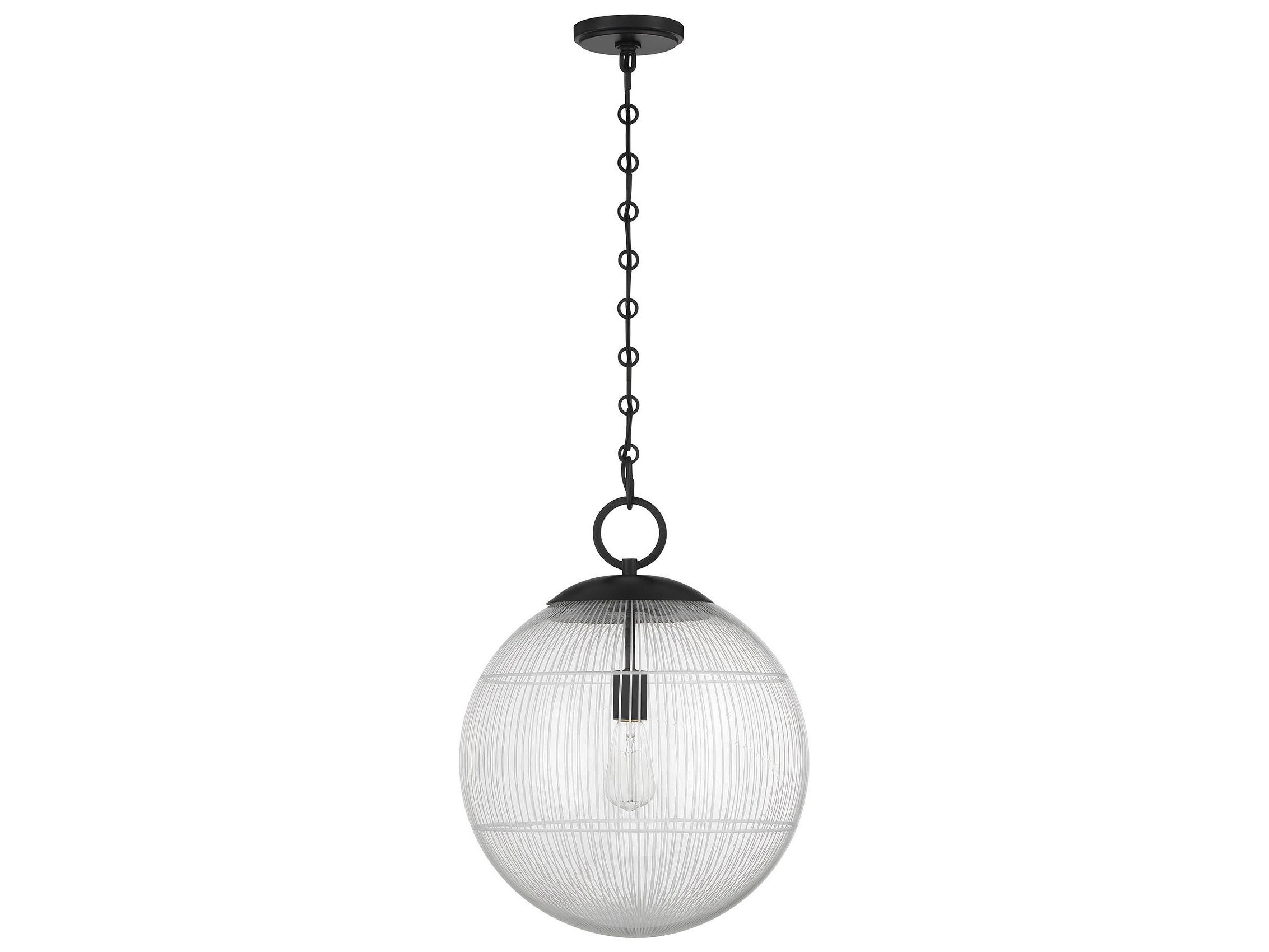 Savoy House Cabot 1-Light Matte Black Globe Pendant