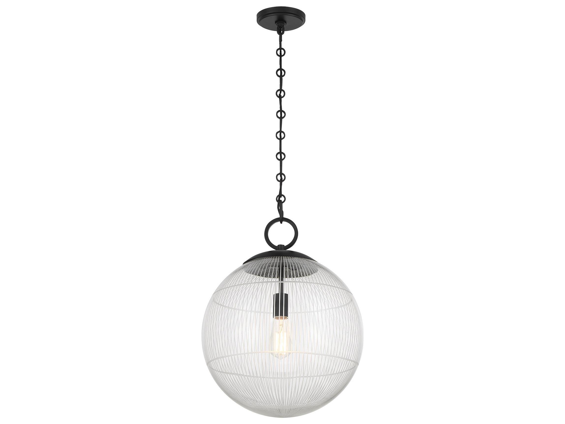 Savoy House Cabot 1-Light Matte Black Globe Pendant
