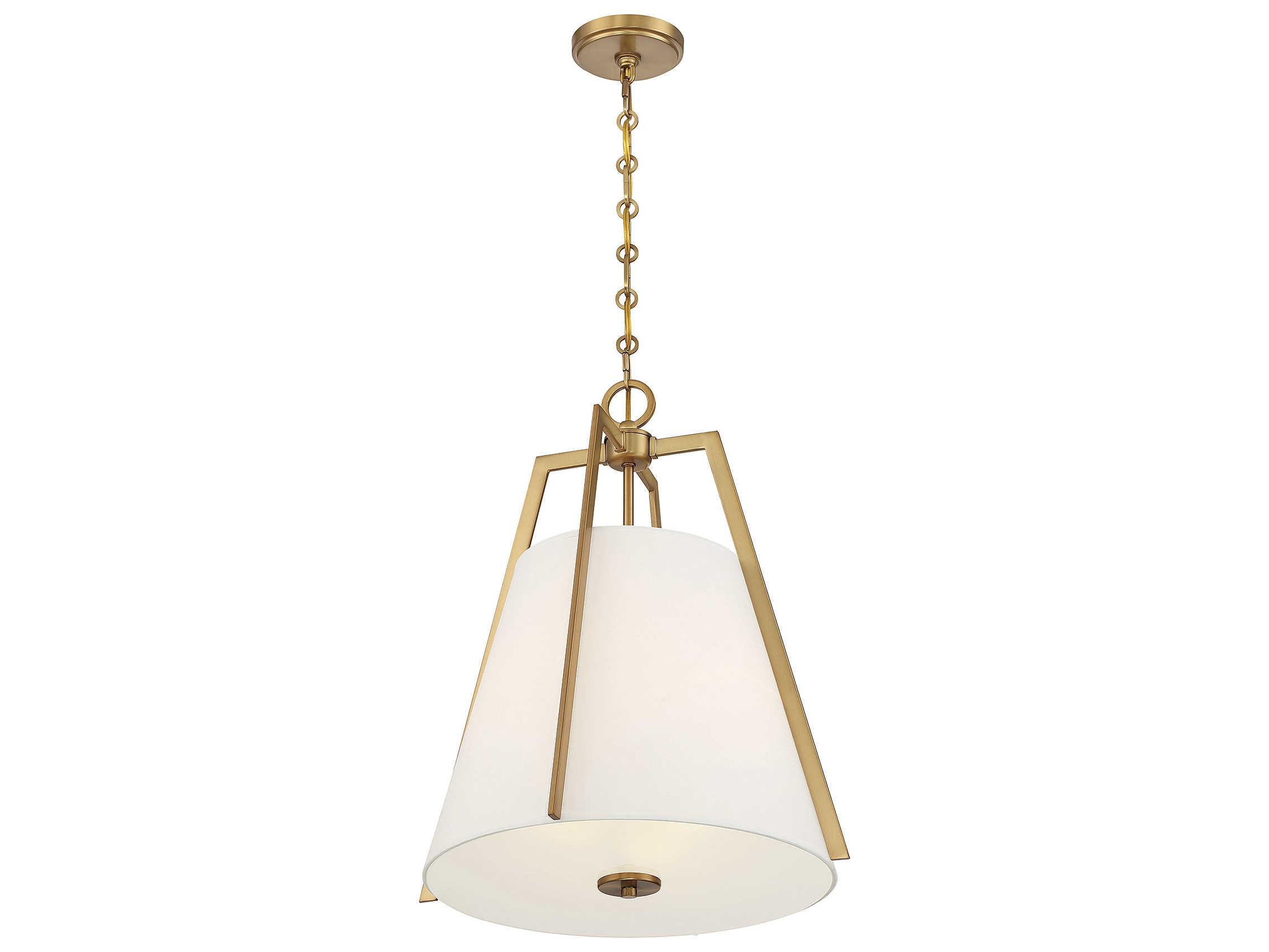 Savoy House Mansfield 3-Light Warm Brass Pendant