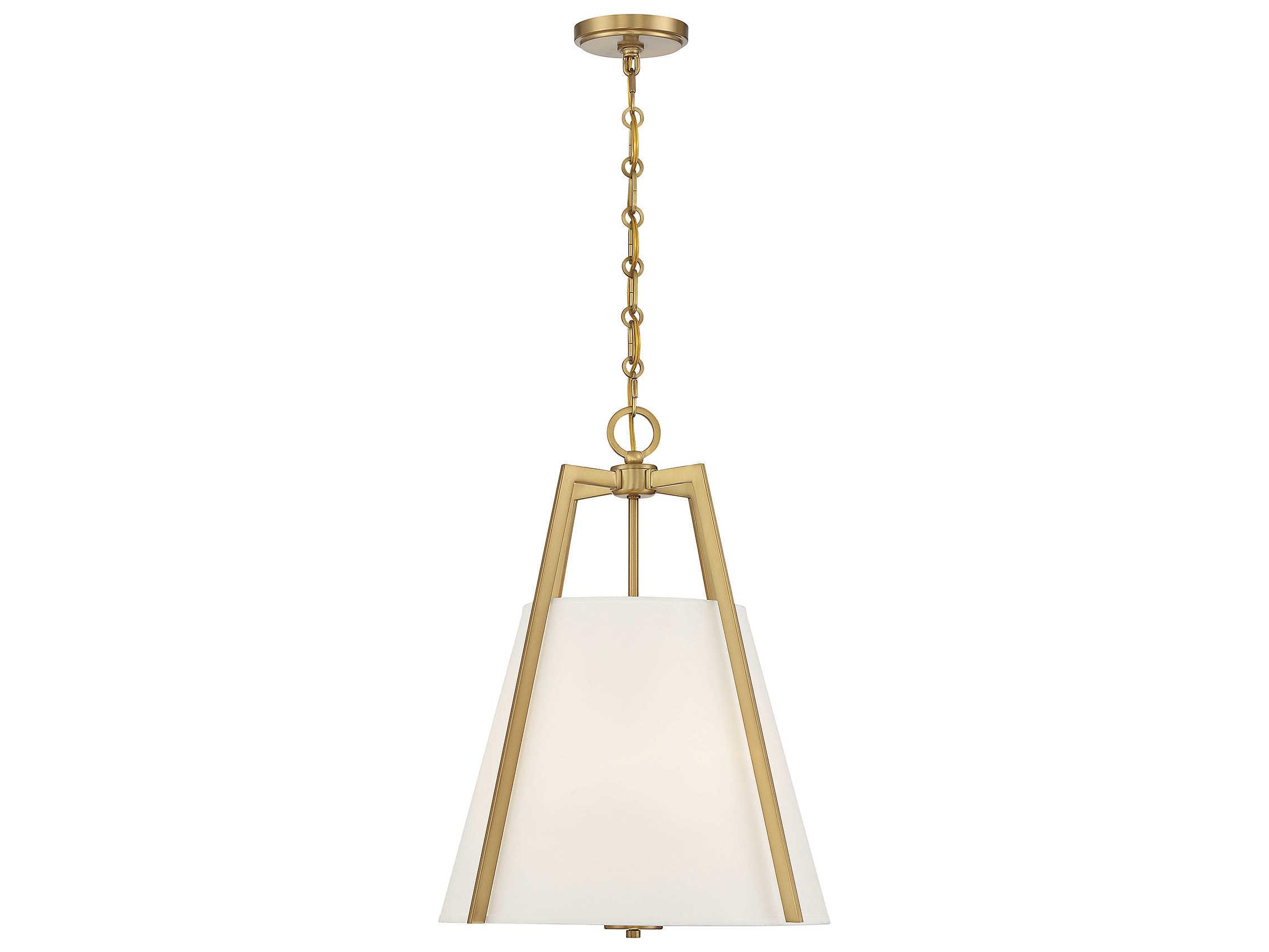 Savoy House Mansfield 3-Light Warm Brass Pendant