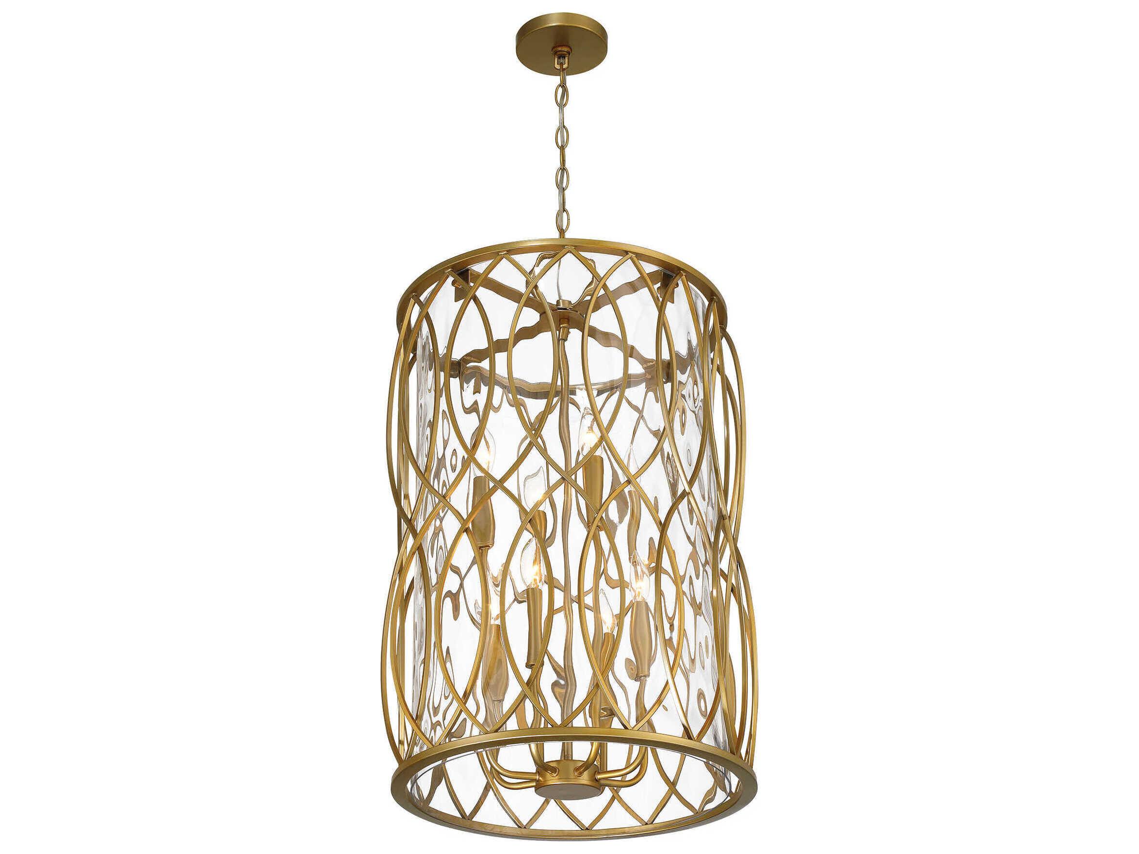 Savoy House Snowden 8-Light Burnished Brass Cylinder Pendant