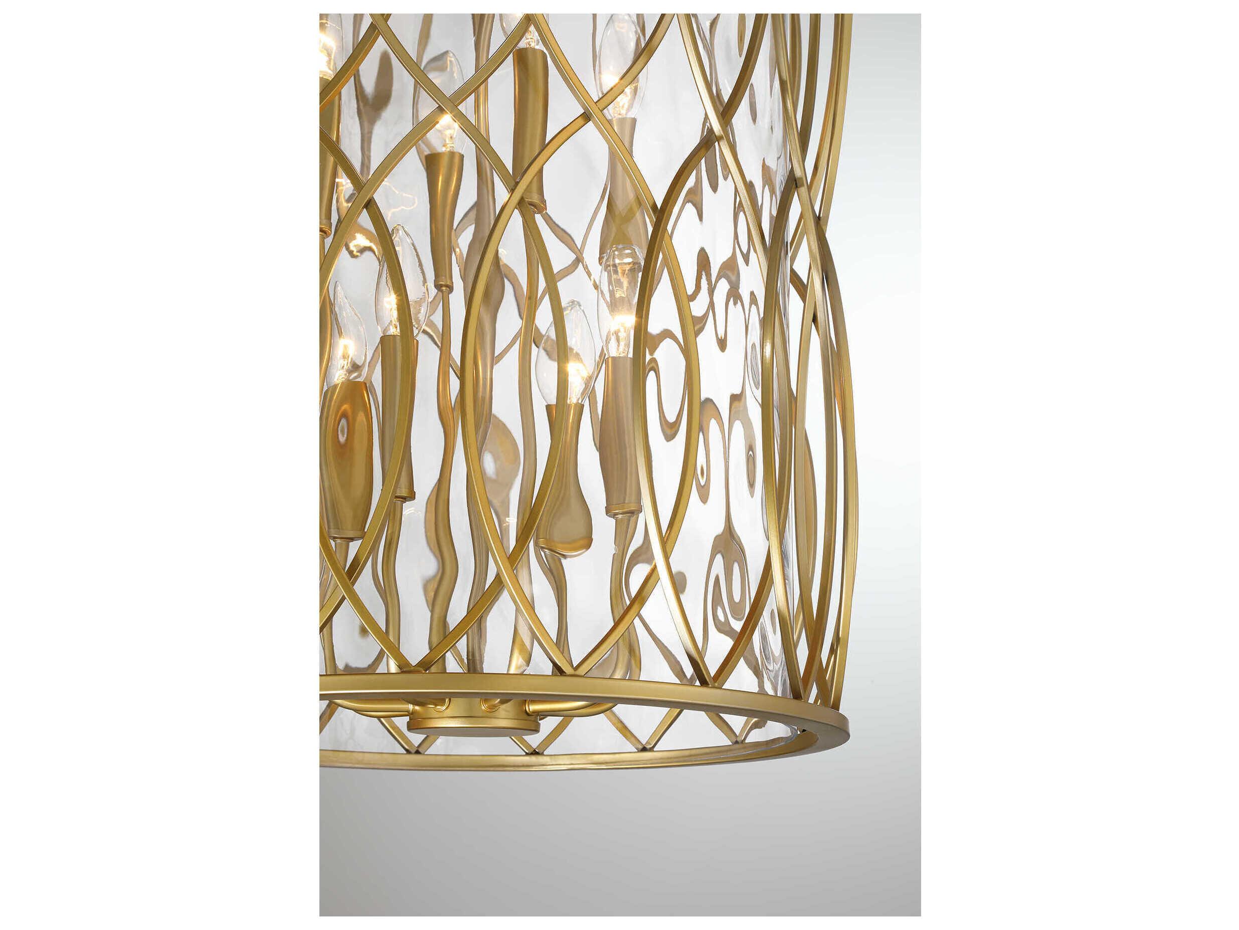 Savoy House Snowden 8-Light Burnished Brass Cylinder Pendant