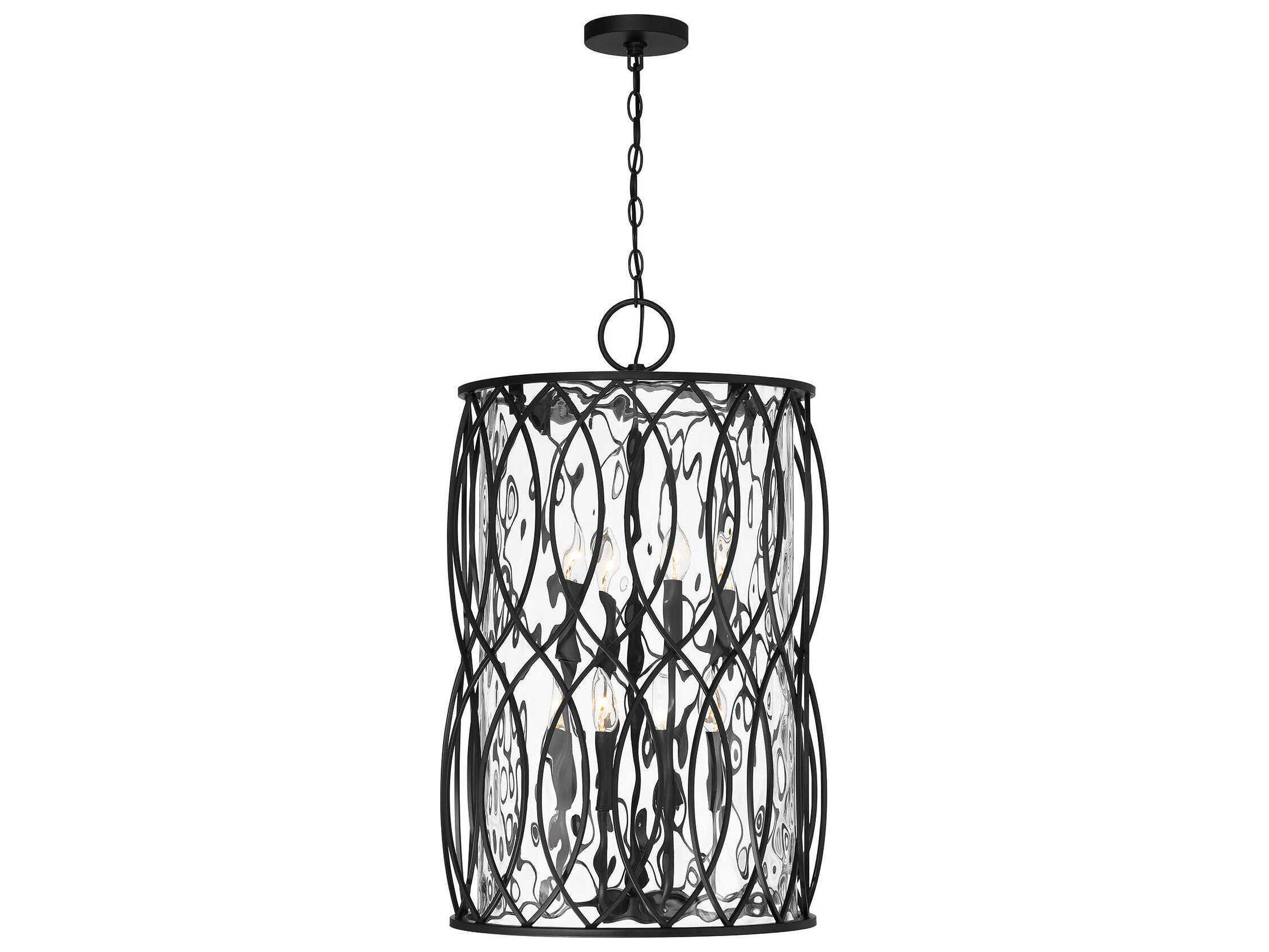 Savoy House Snowden 8-Light Matte Black Cylinder Pendant