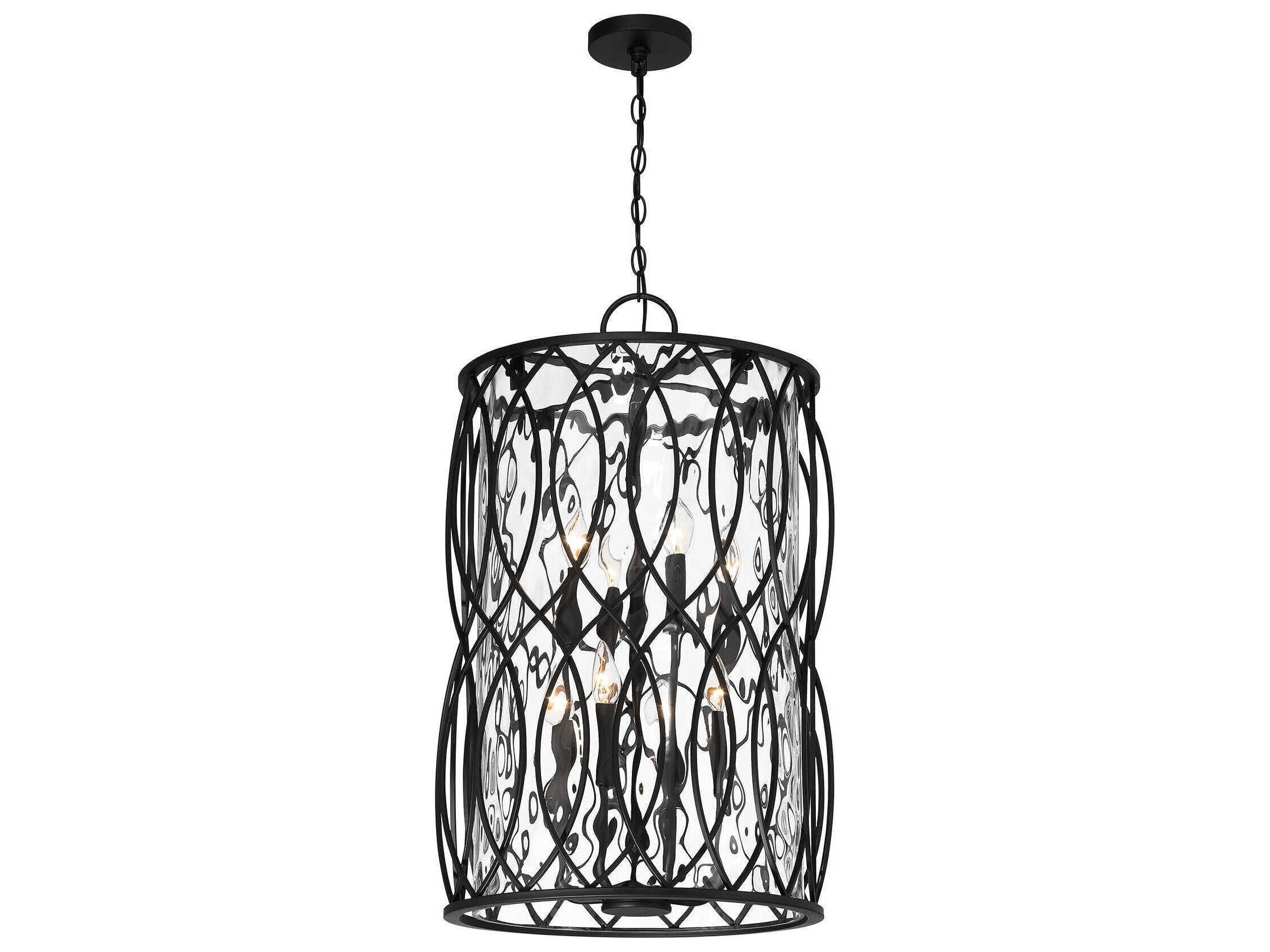 Savoy House Snowden 8-Light Matte Black Cylinder Pendant