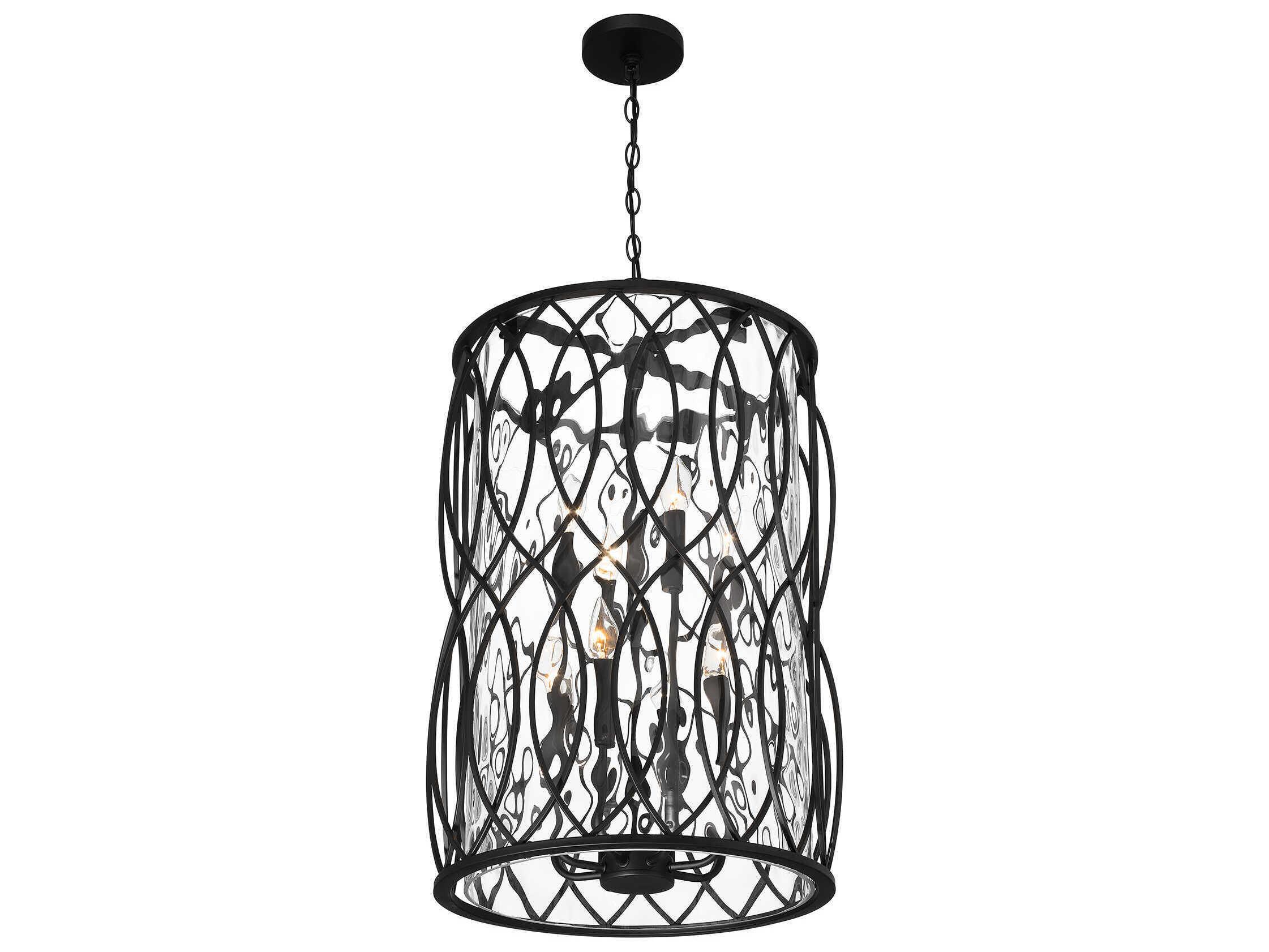 Savoy House Snowden 8-Light Matte Black Cylinder Pendant