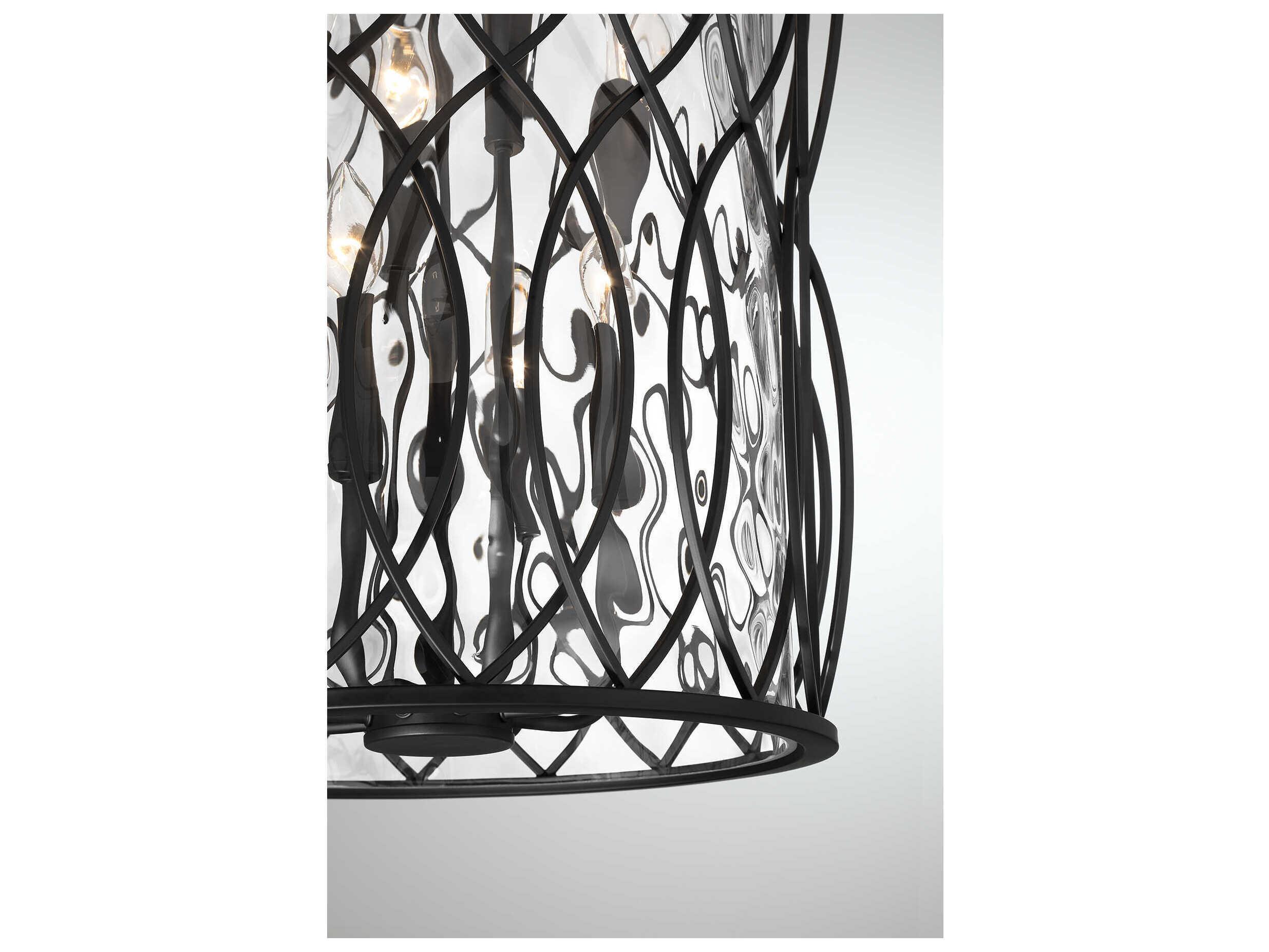 Savoy House Snowden 8-Light Matte Black Cylinder Pendant