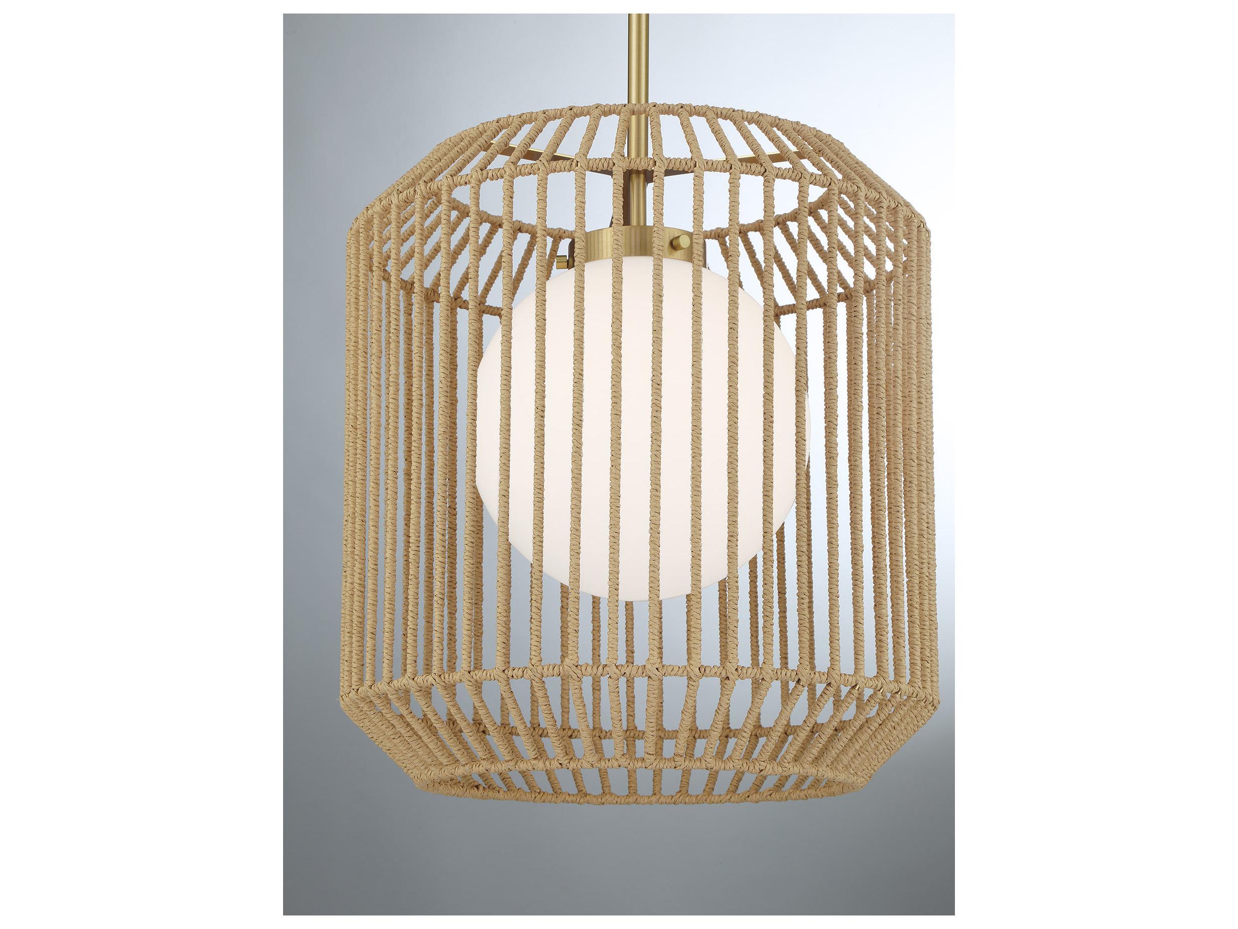 Savoy House Pastis 1-Light Warm Brass Globe Pendant