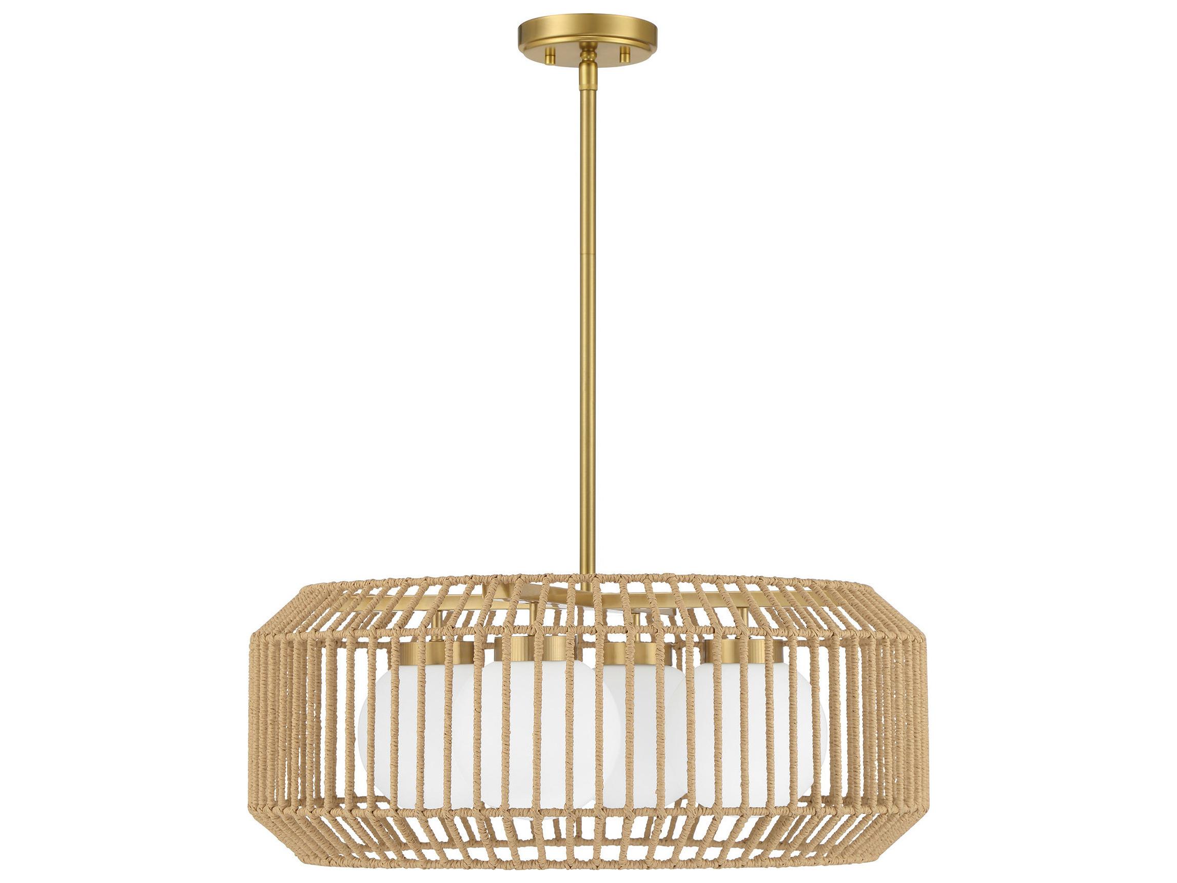 Savoy House Pastis 4-Light Warm Brass Pendant