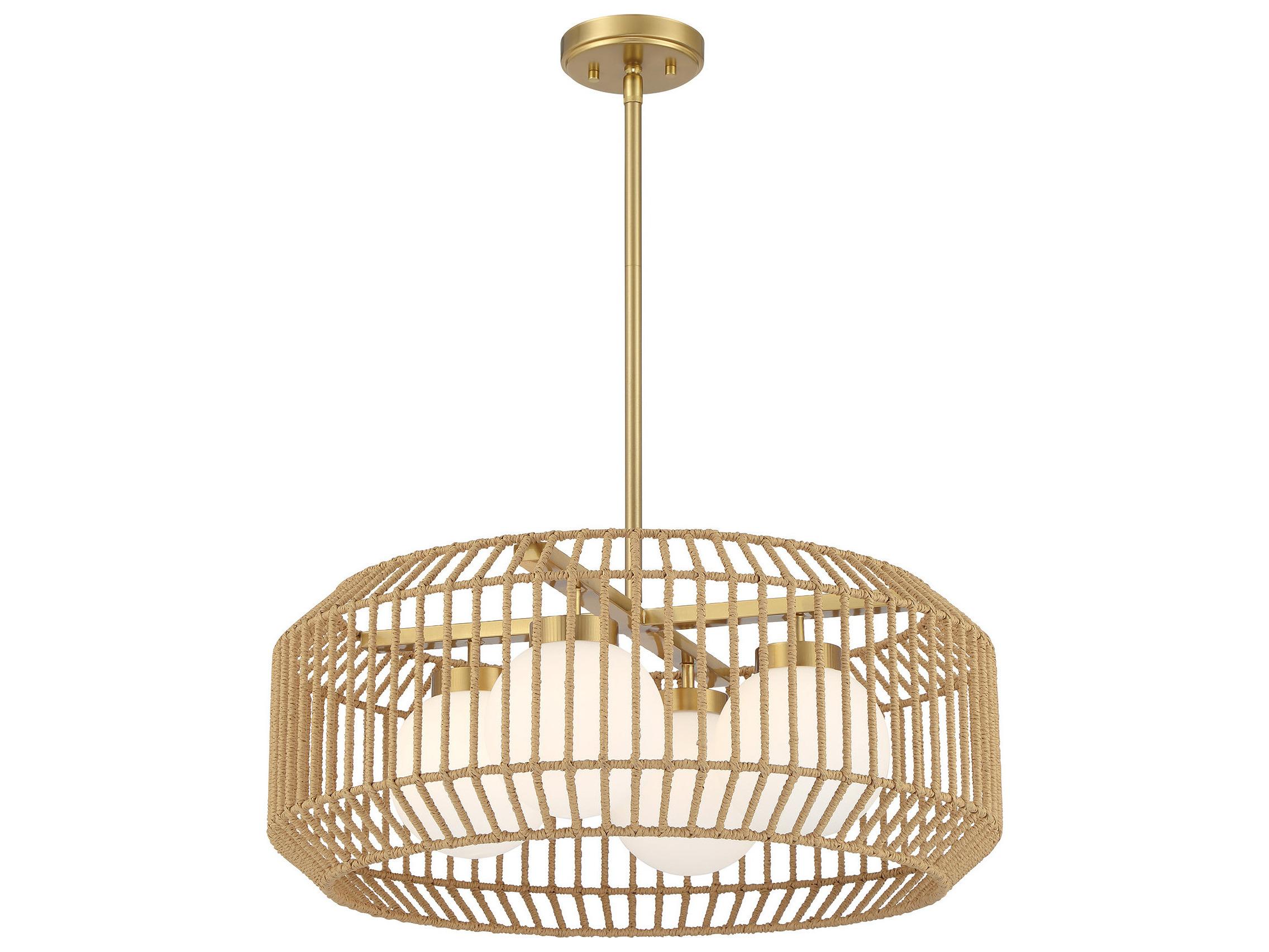 Savoy House Pastis 4-Light Warm Brass Pendant