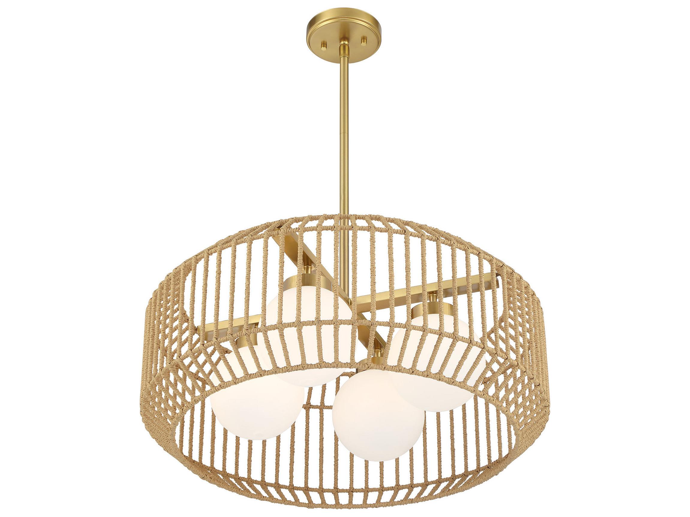 Savoy House Pastis 4-Light Warm Brass Pendant