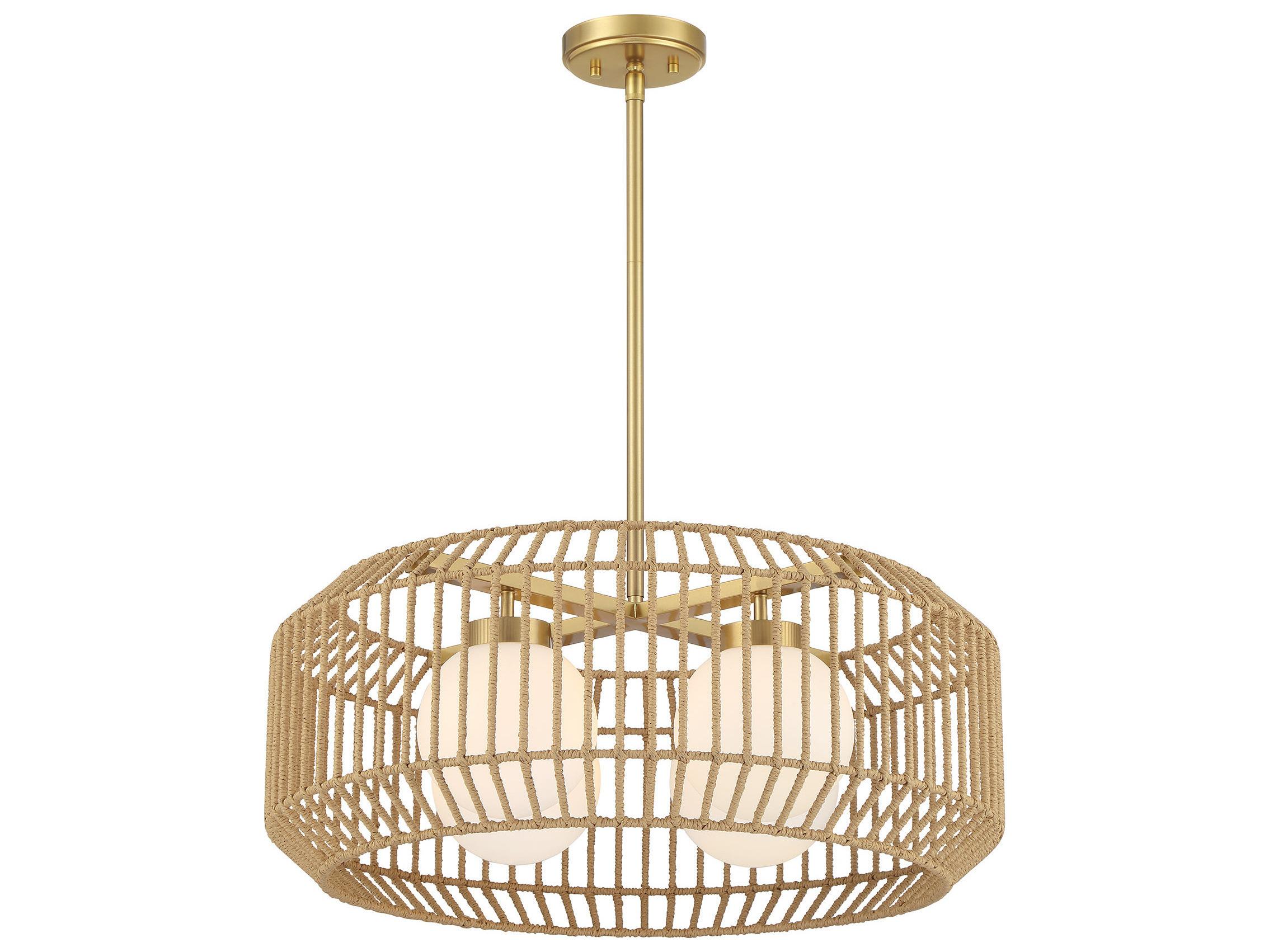 Savoy House Pastis 4-Light Warm Brass Pendant