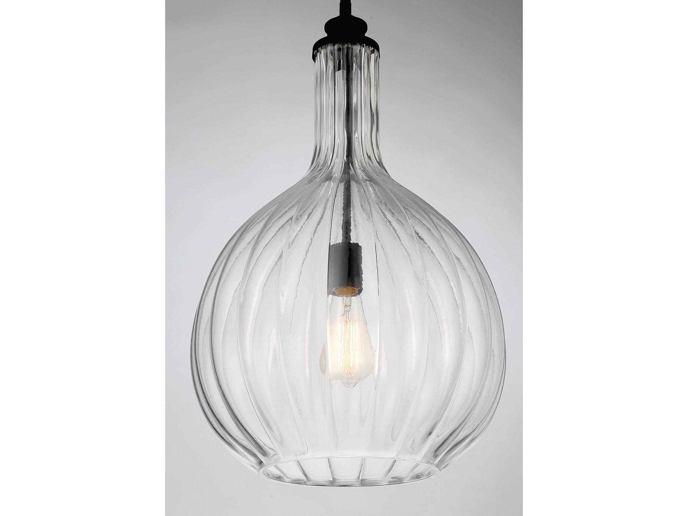 Savoy House Brandon 1-Light Matte Black Glass Pendant