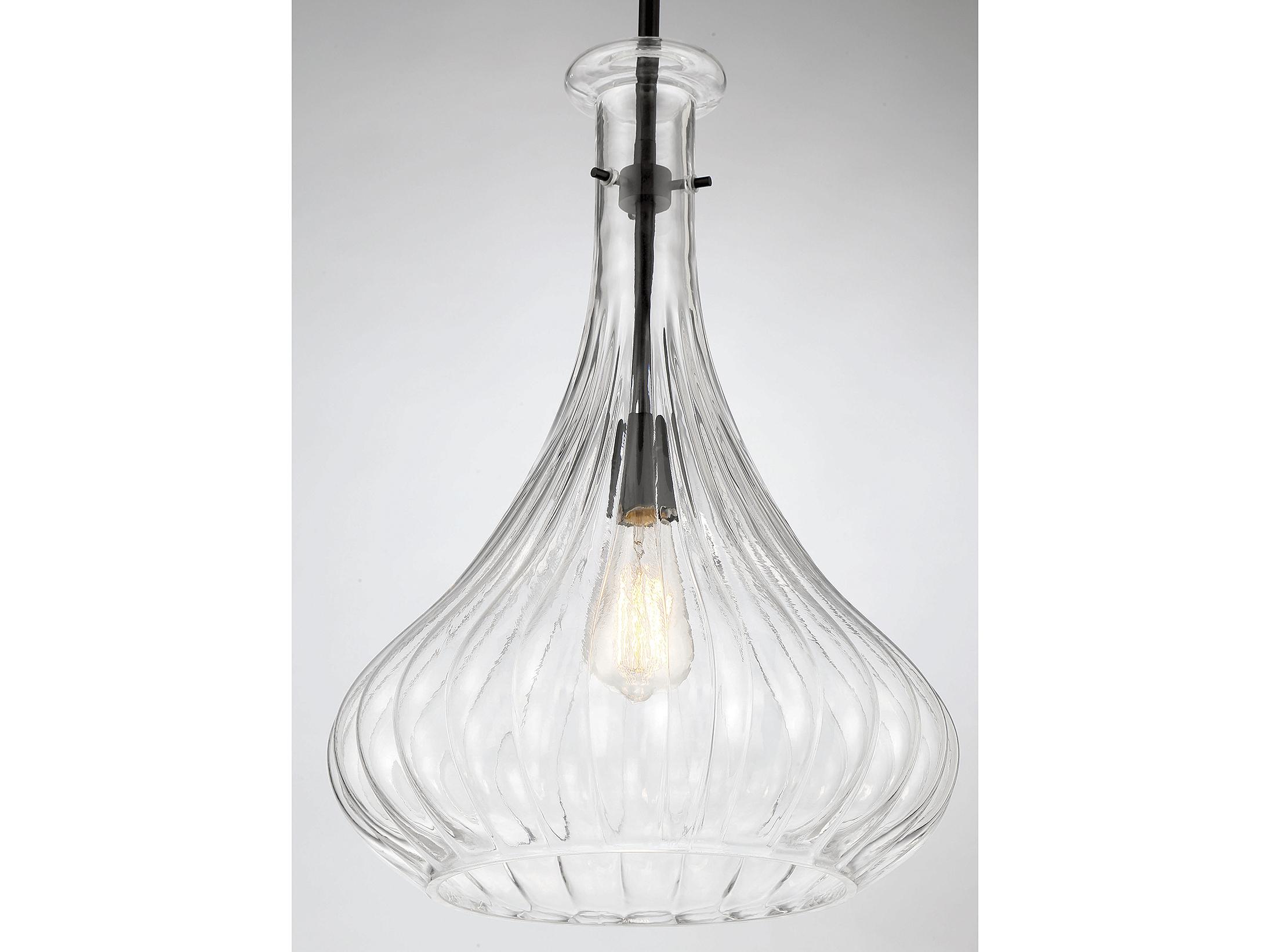 Savoy House Bristo 1-Light Matte Black Glass Pendant