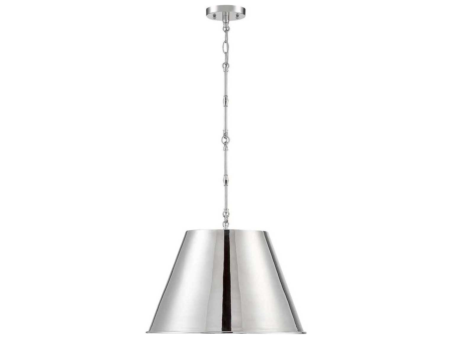Savoy House Alden 1-Light Polished Nickel Empire Pendant
