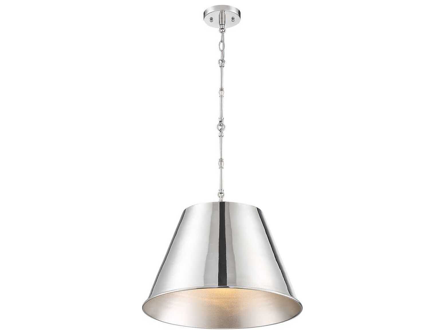 Savoy House Alden 1-Light Polished Nickel Empire Pendant