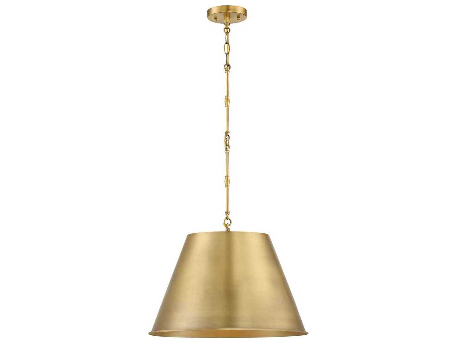 Savoy House Alden 1-Light Warm Brass Empire Pendant