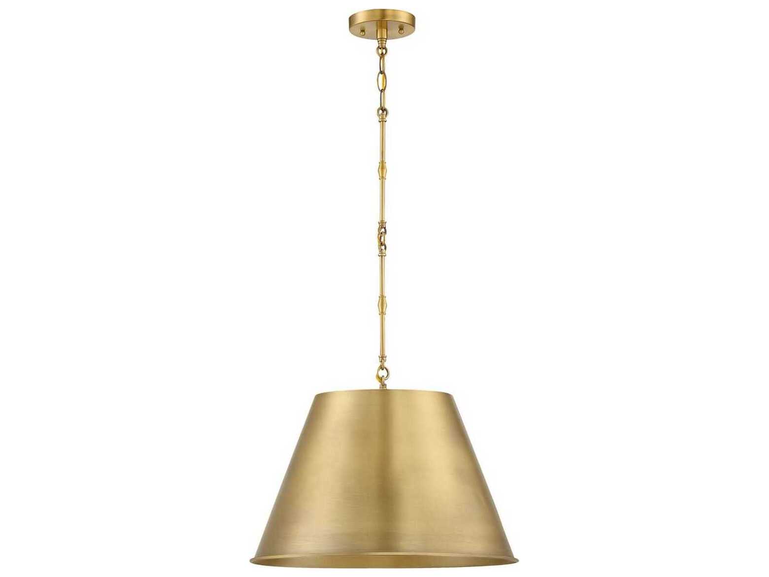 Savoy House Alden 1-Light Warm Brass Empire Pendant