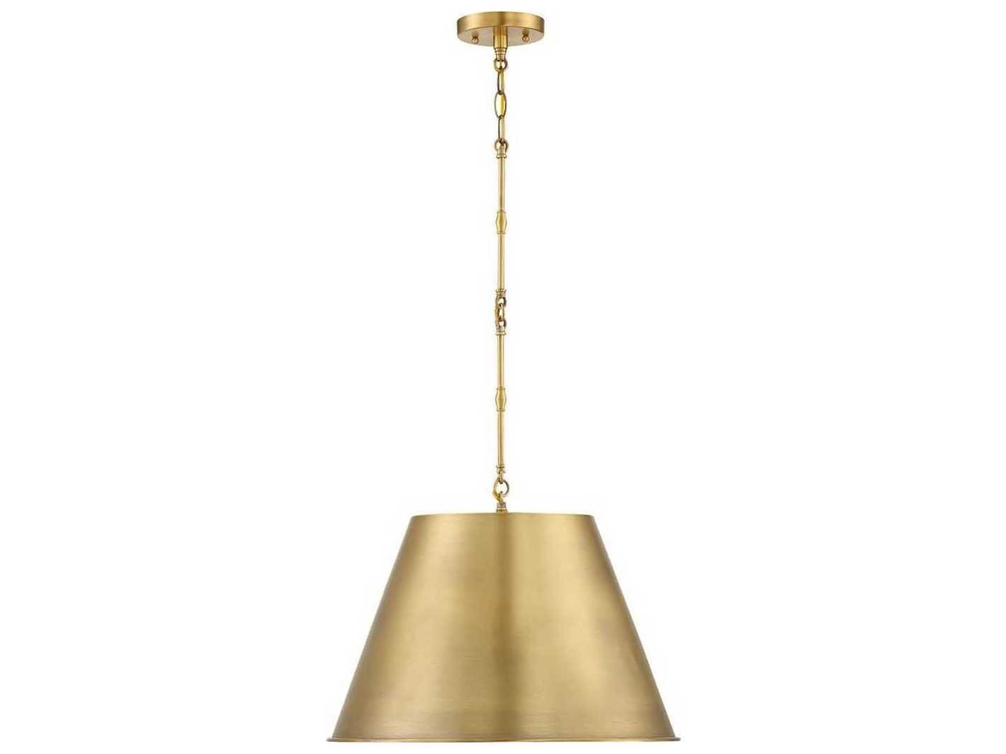 Savoy House Alden 1-Light Warm Brass Empire Pendant