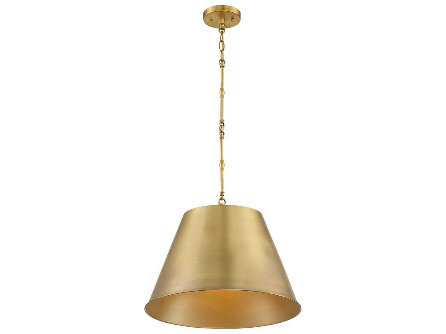 Savoy House Alden 1-Light Warm Brass Empire Pendant