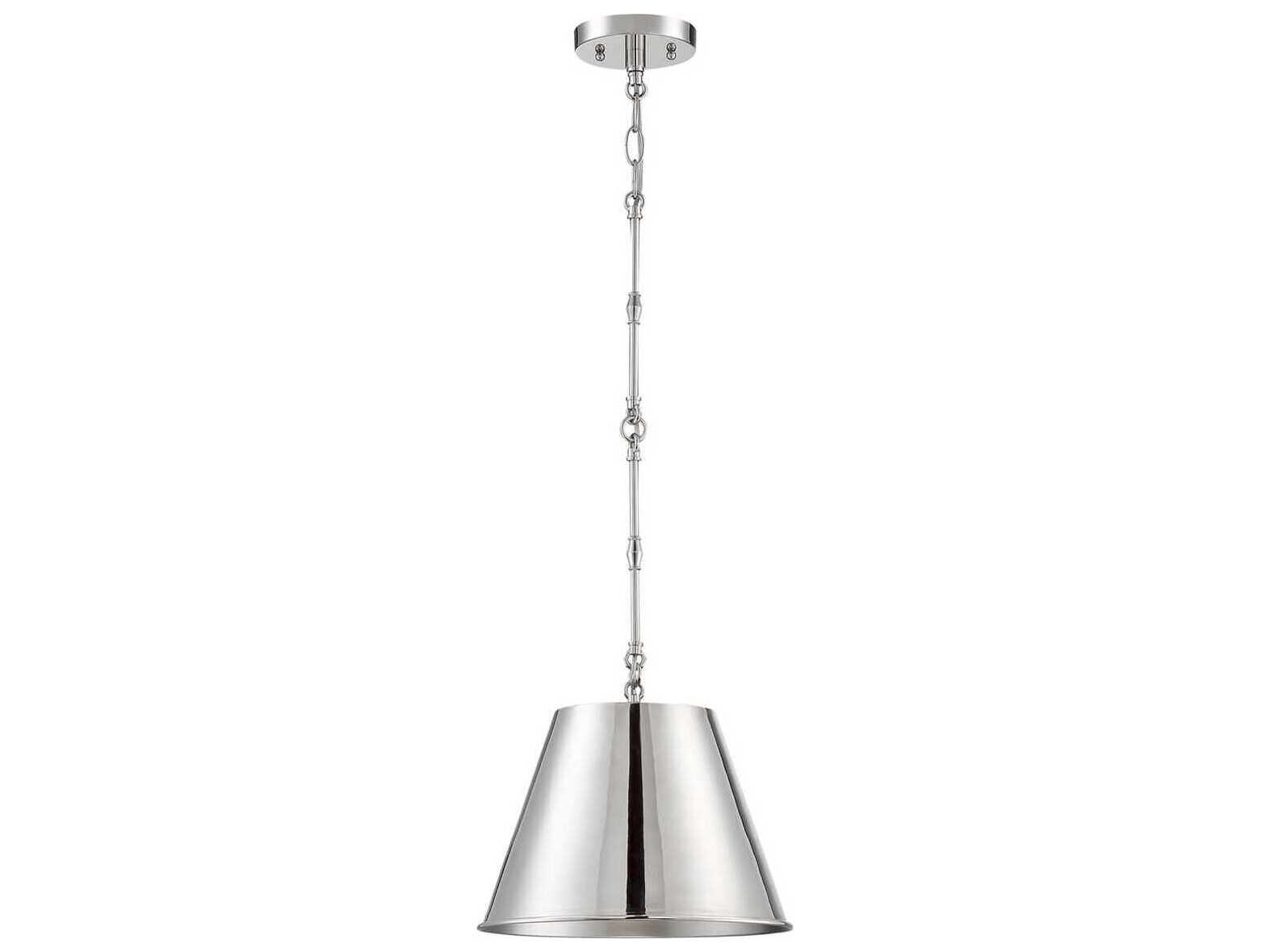 Savoy House Alden 1-Light Polished Nickel Empire Mini Pendant