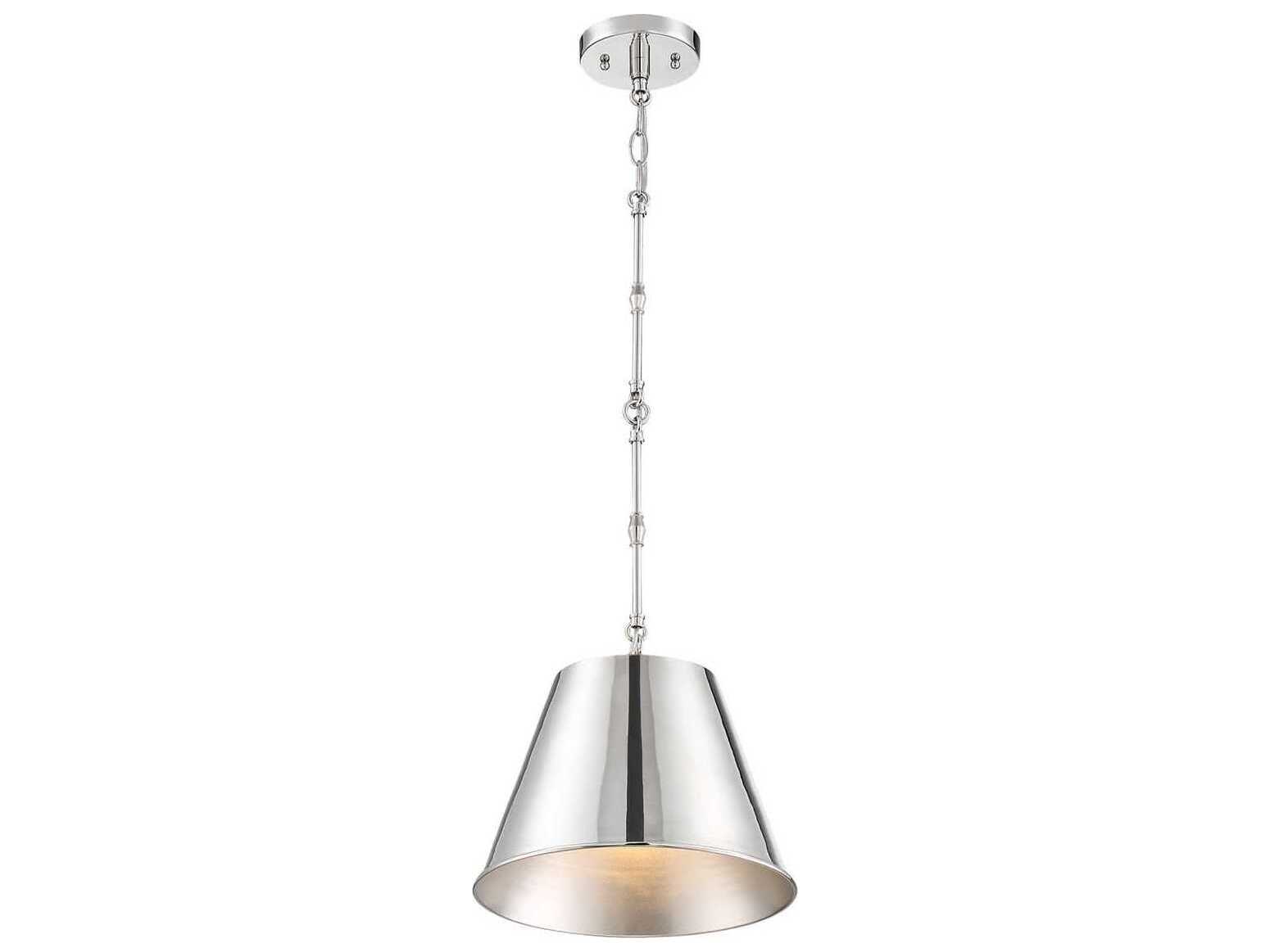 Savoy House Alden 1-Light Polished Nickel Empire Mini Pendant