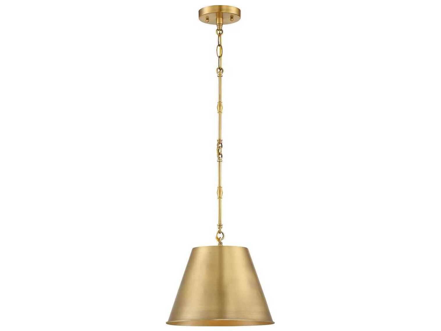 Savoy House Alden 1-Light Warm Brass Empire Mini Pendant