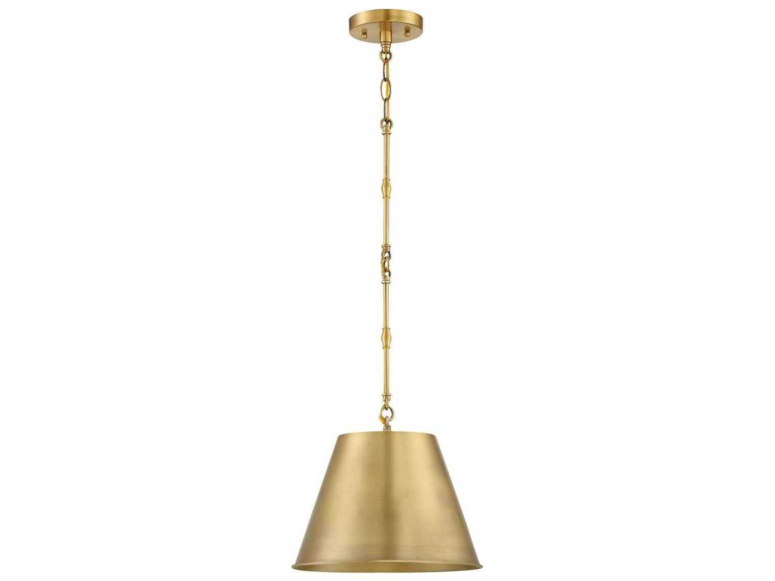 Savoy House Alden 1-Light Warm Brass Empire Mini Pendant