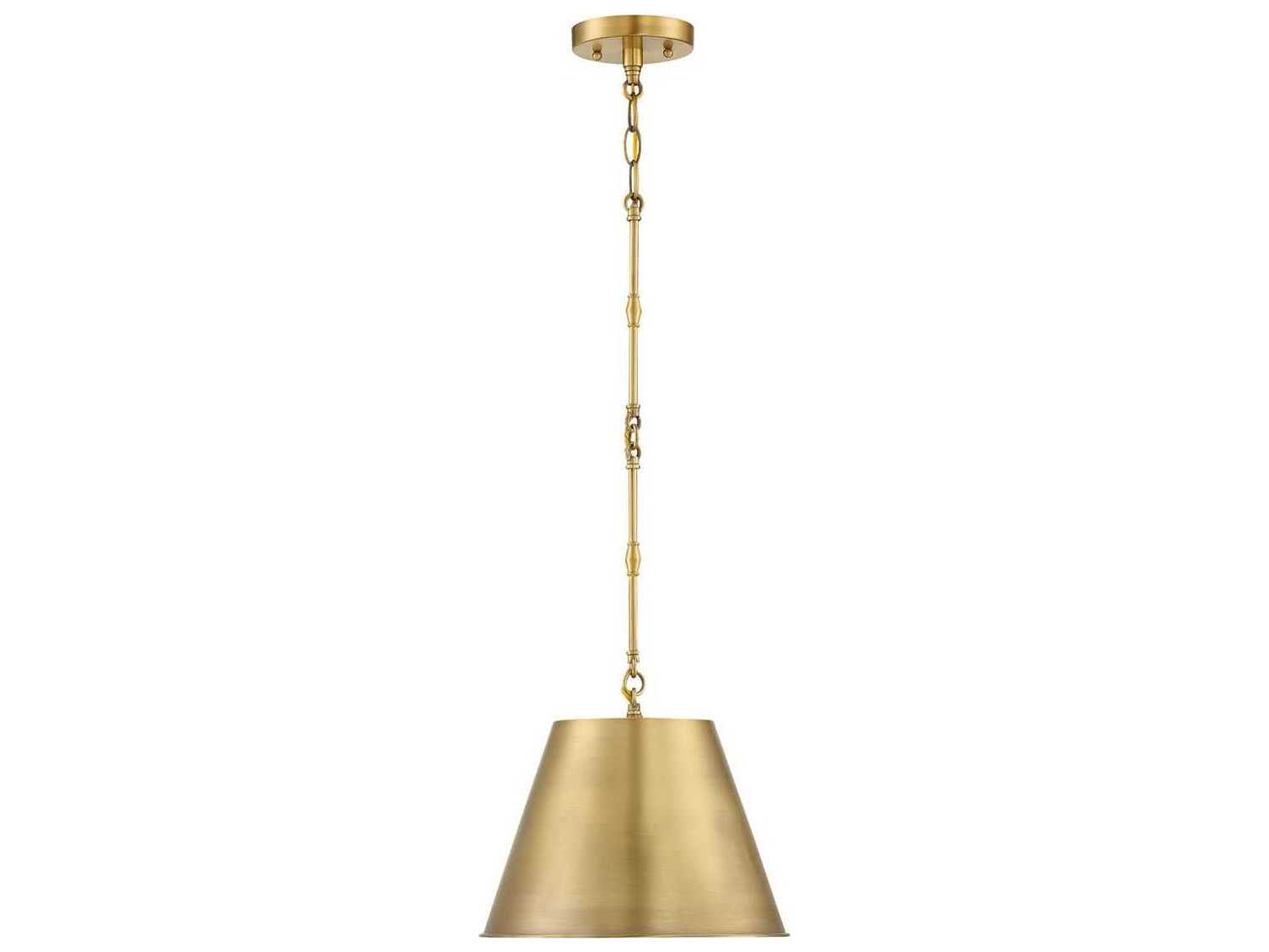 Savoy House Alden 1-Light Warm Brass Empire Mini Pendant