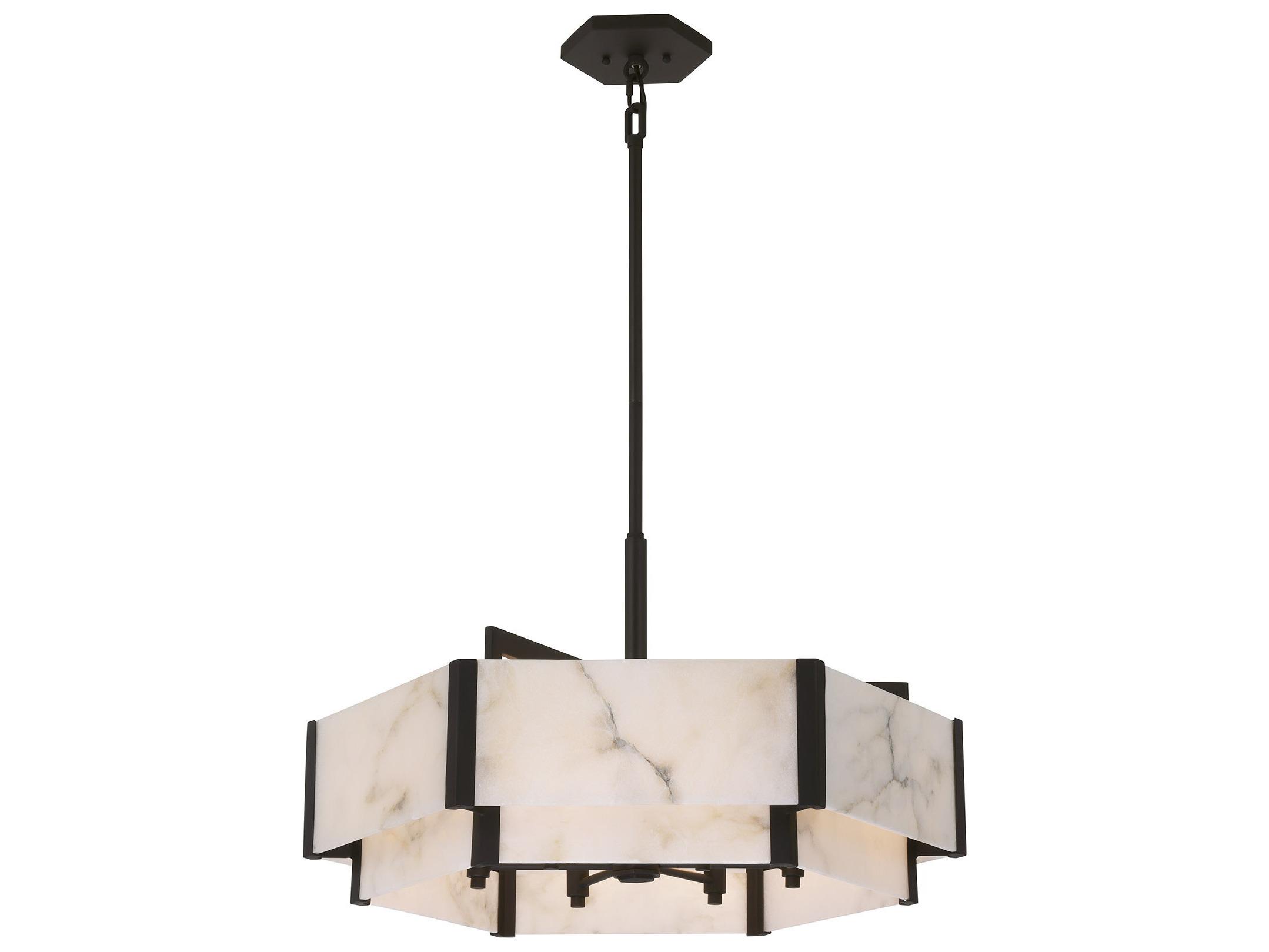 Savoy House Orleans 6-Light Black Cashmere Drum Pendant