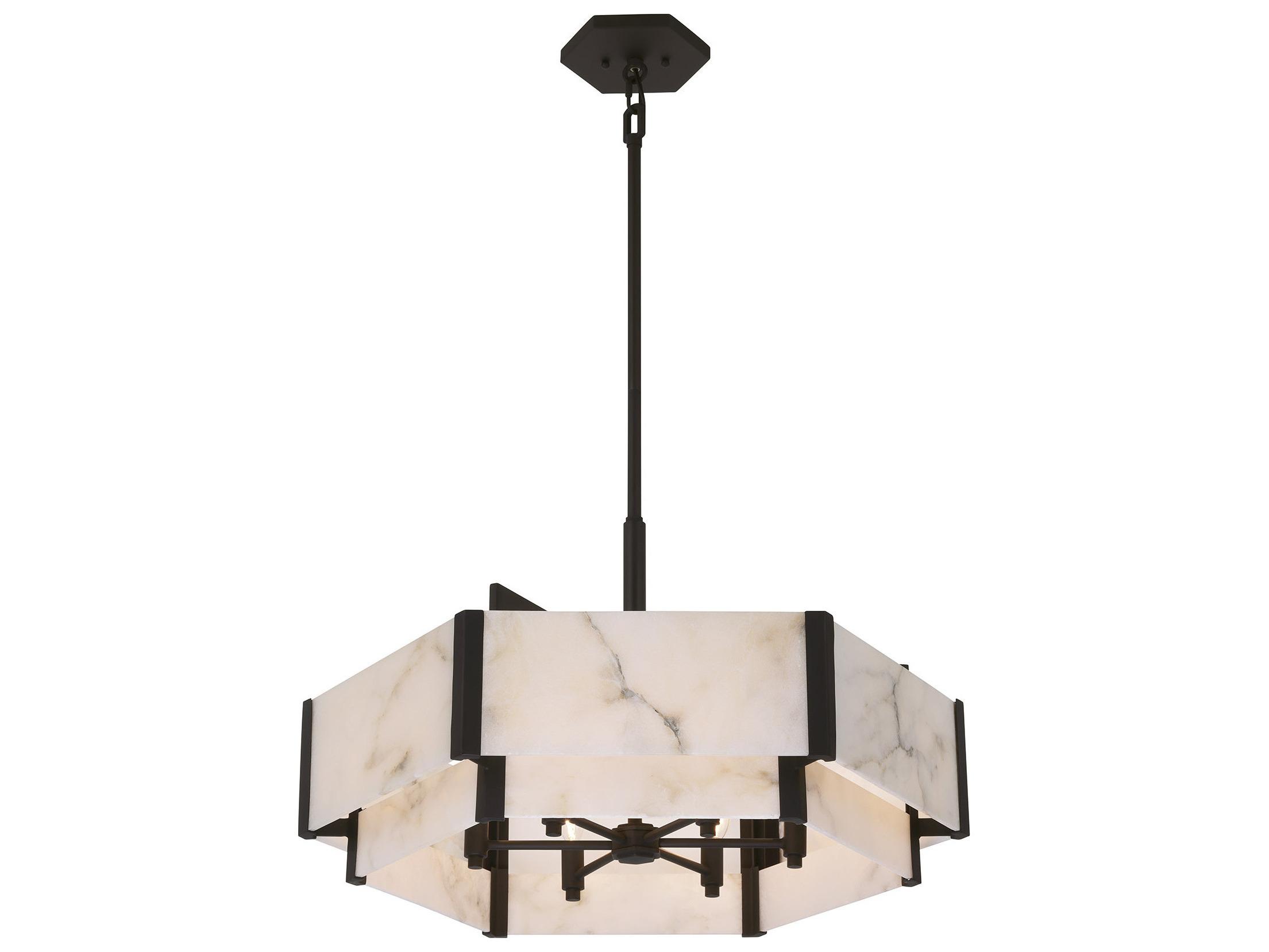 Savoy House Orleans 6-Light Black Cashmere Drum Pendant