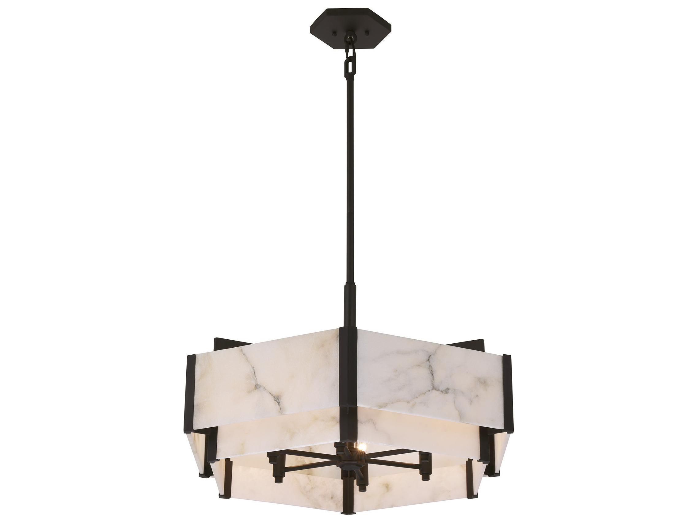 Savoy House Orleans 6-Light Black Cashmere Drum Pendant