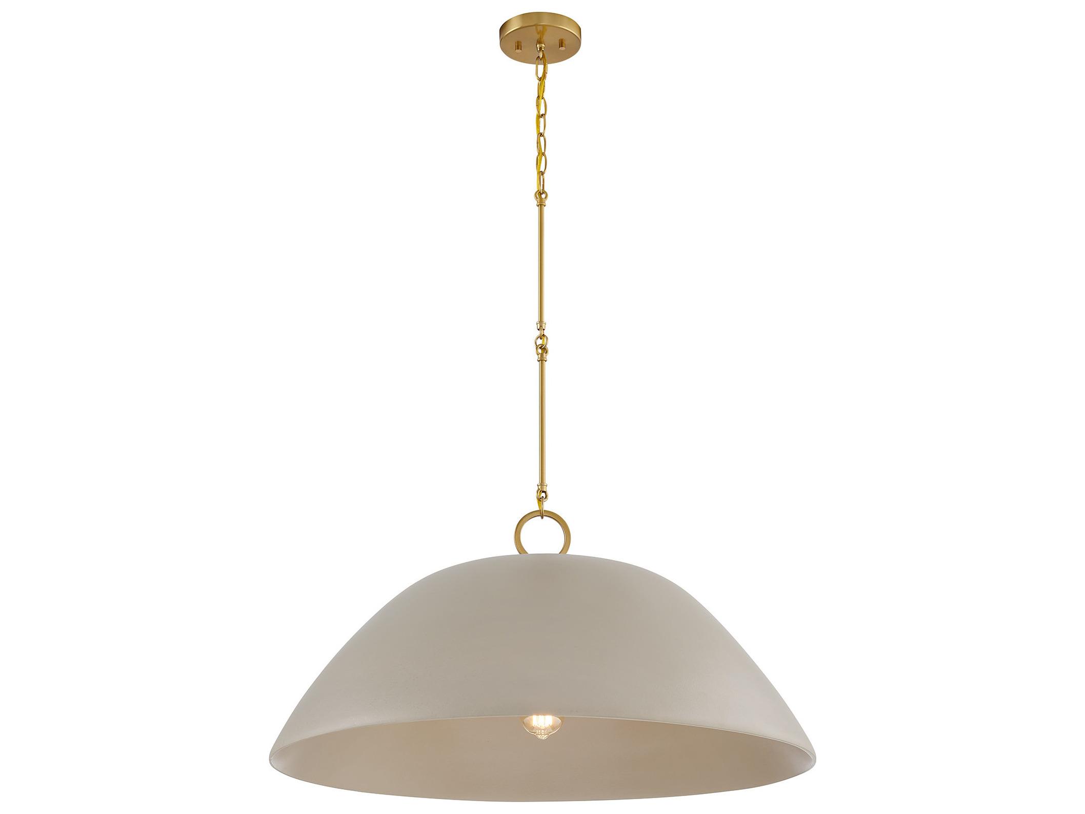Savoy House Alta 1-Light Concrete Brass Dome Pendant