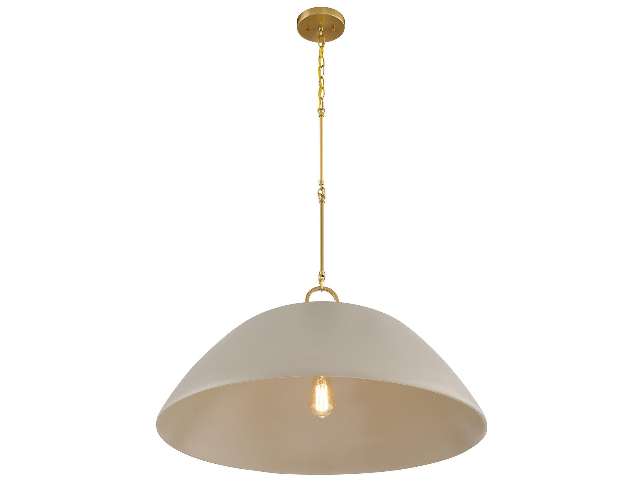 Savoy House Alta 1-Light Concrete Brass Dome Pendant