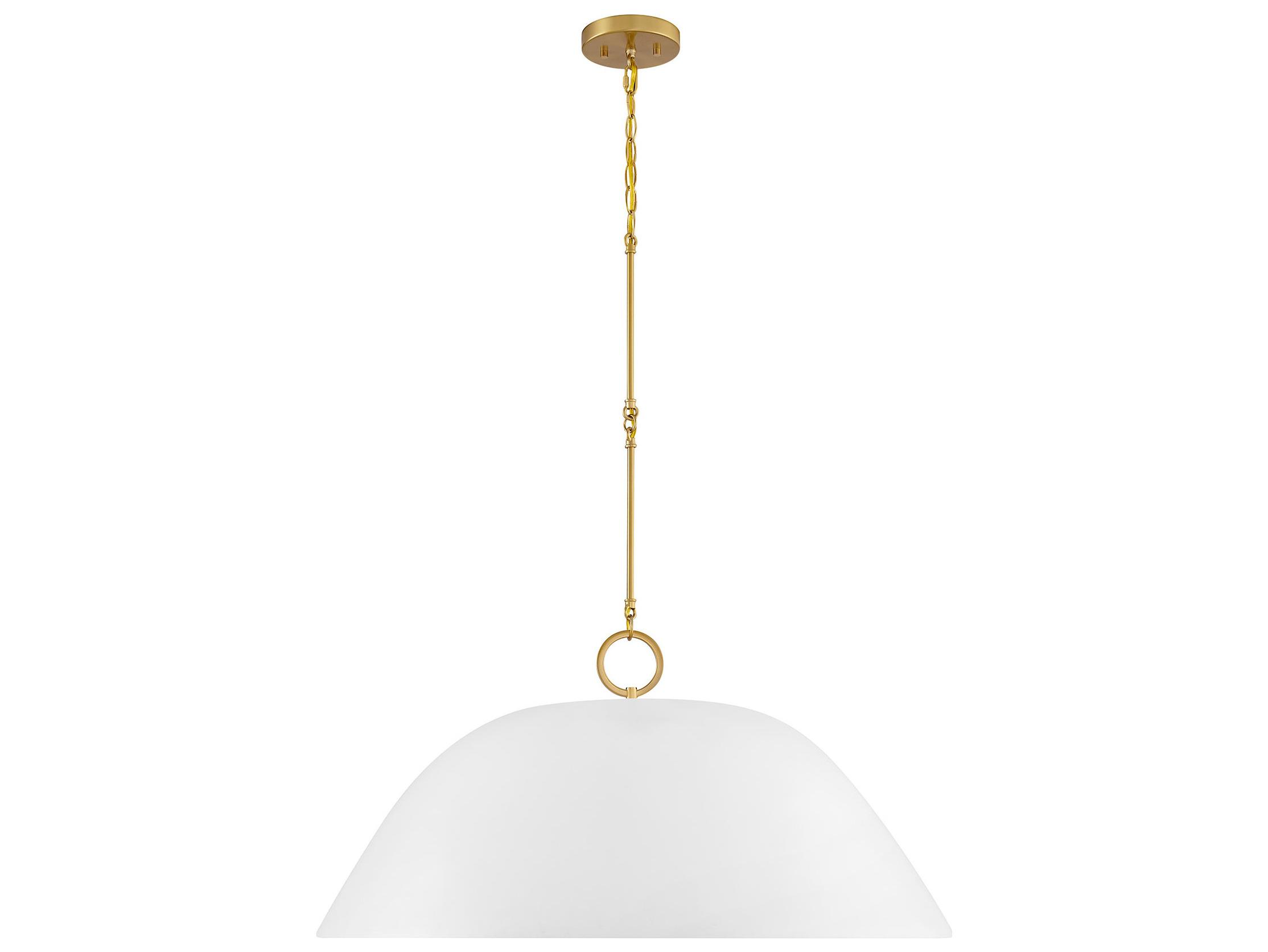 Savoy House Alta 1-Light White Bisque Brass Dome Pendant