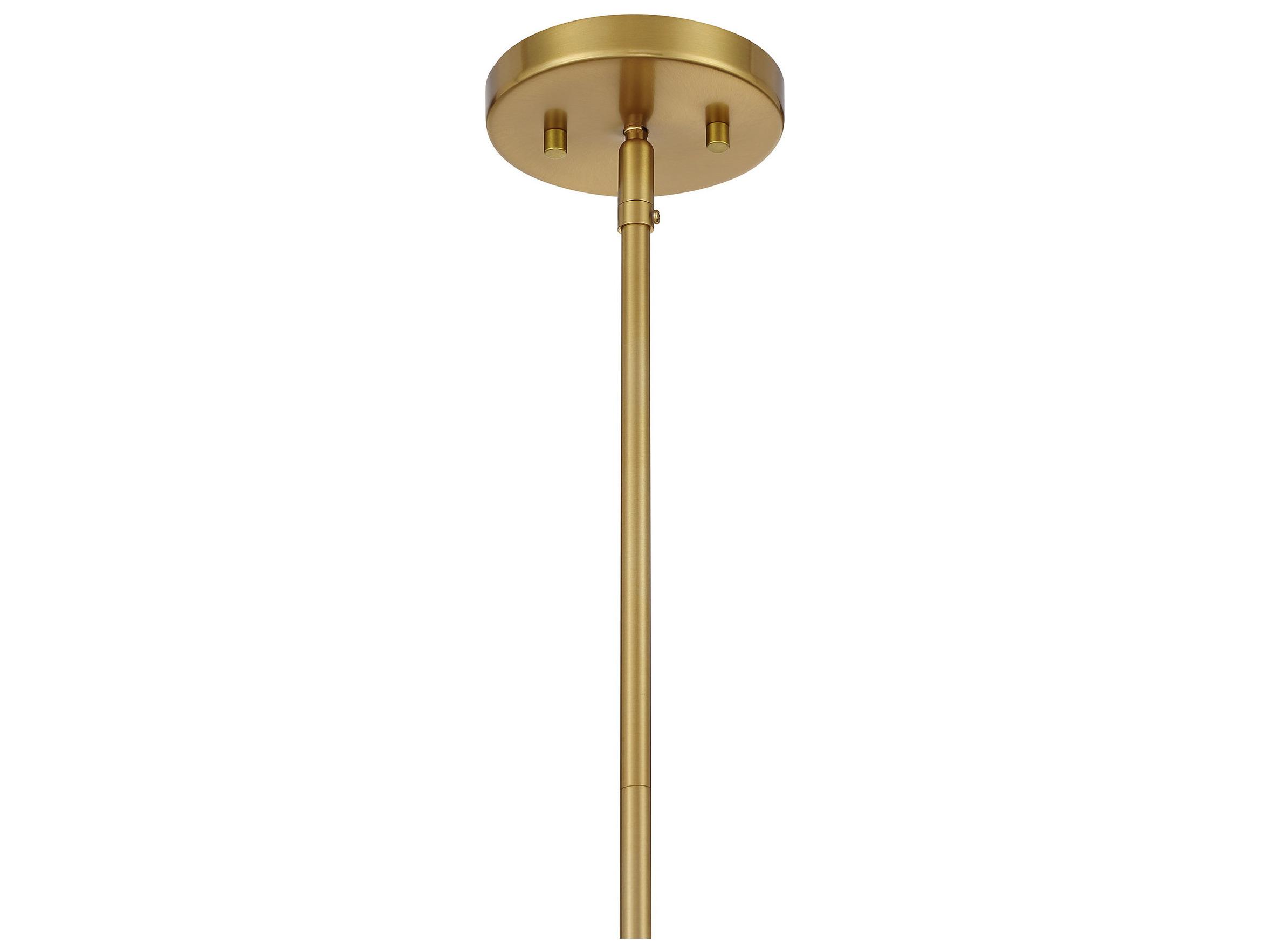 Savoy House Holton 1-Light Warm Brass Cylinder Mini Pendant