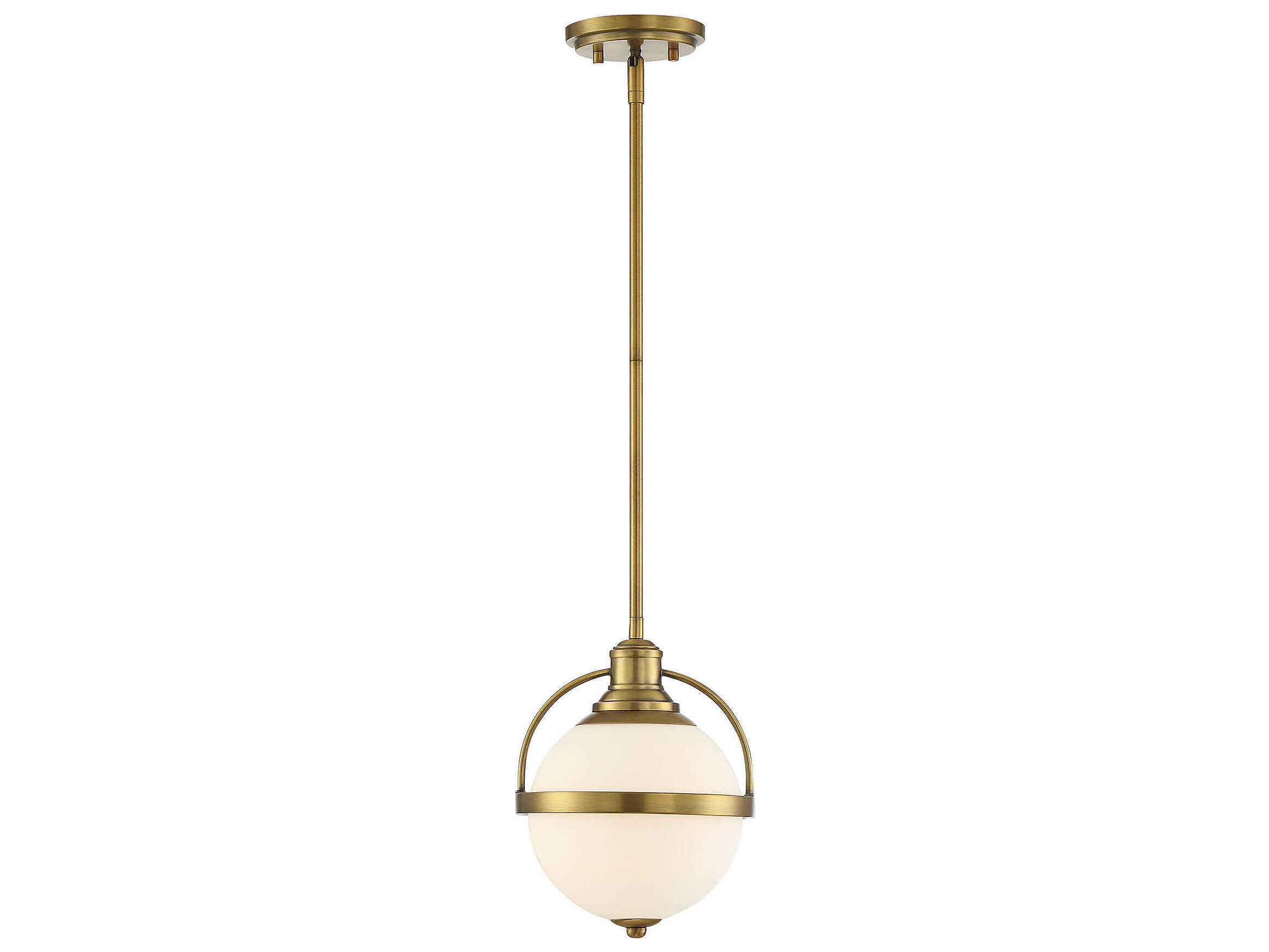 Savoy House Westbourne 1-Light Warm Brass Glass Globe Mini Pendant