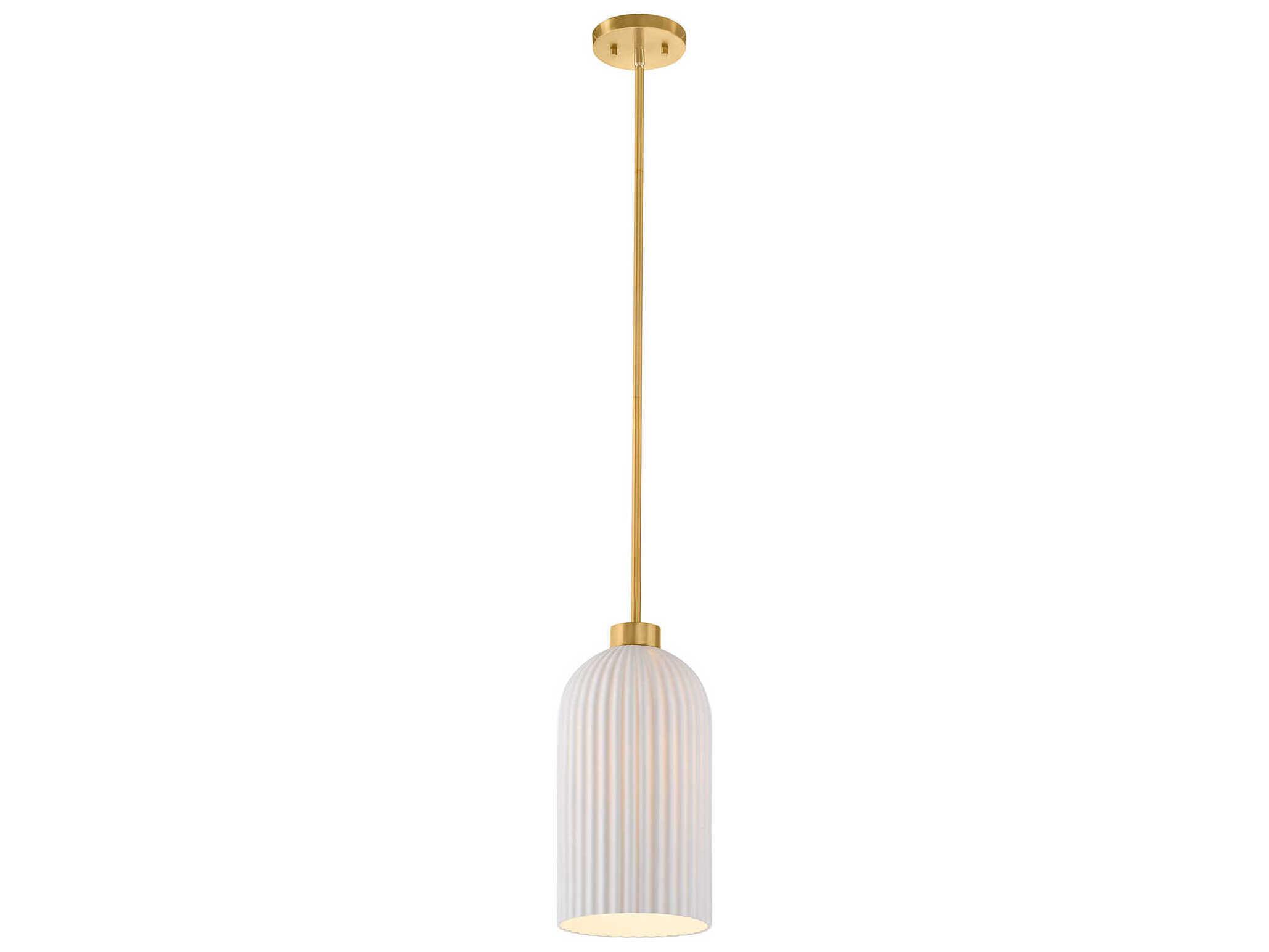 Savoy House Isla Blanca 1-Light Warm Brass Mini Pendant