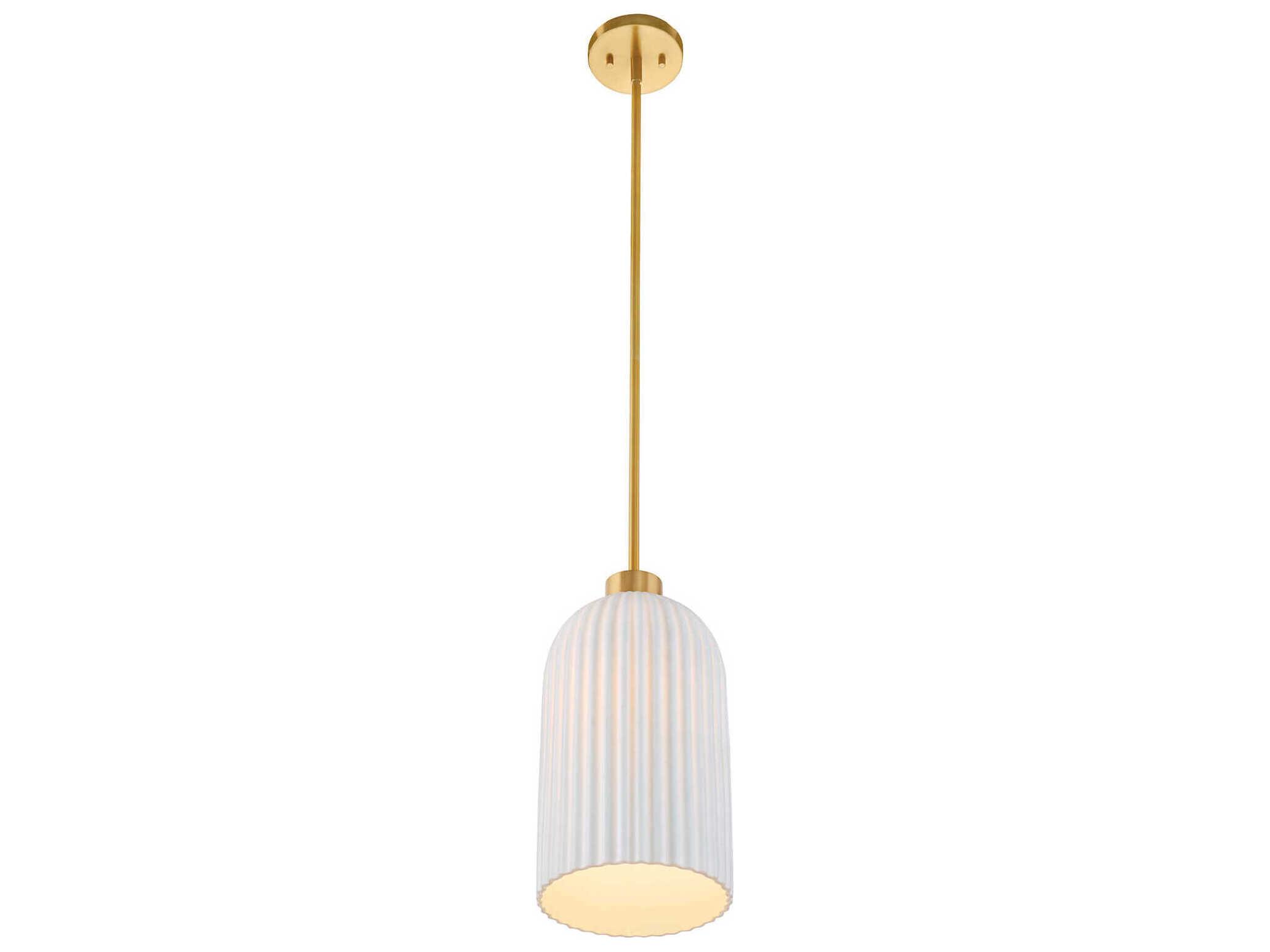 Savoy House Isla Blanca 1-Light Warm Brass Mini Pendant