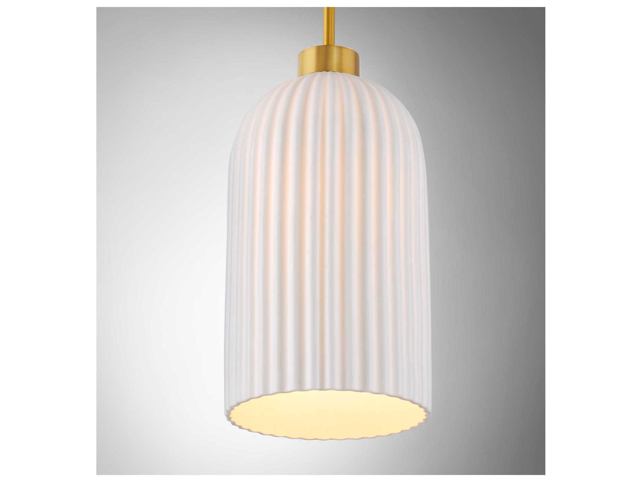 Savoy House Isla Blanca 1-Light Warm Brass Mini Pendant