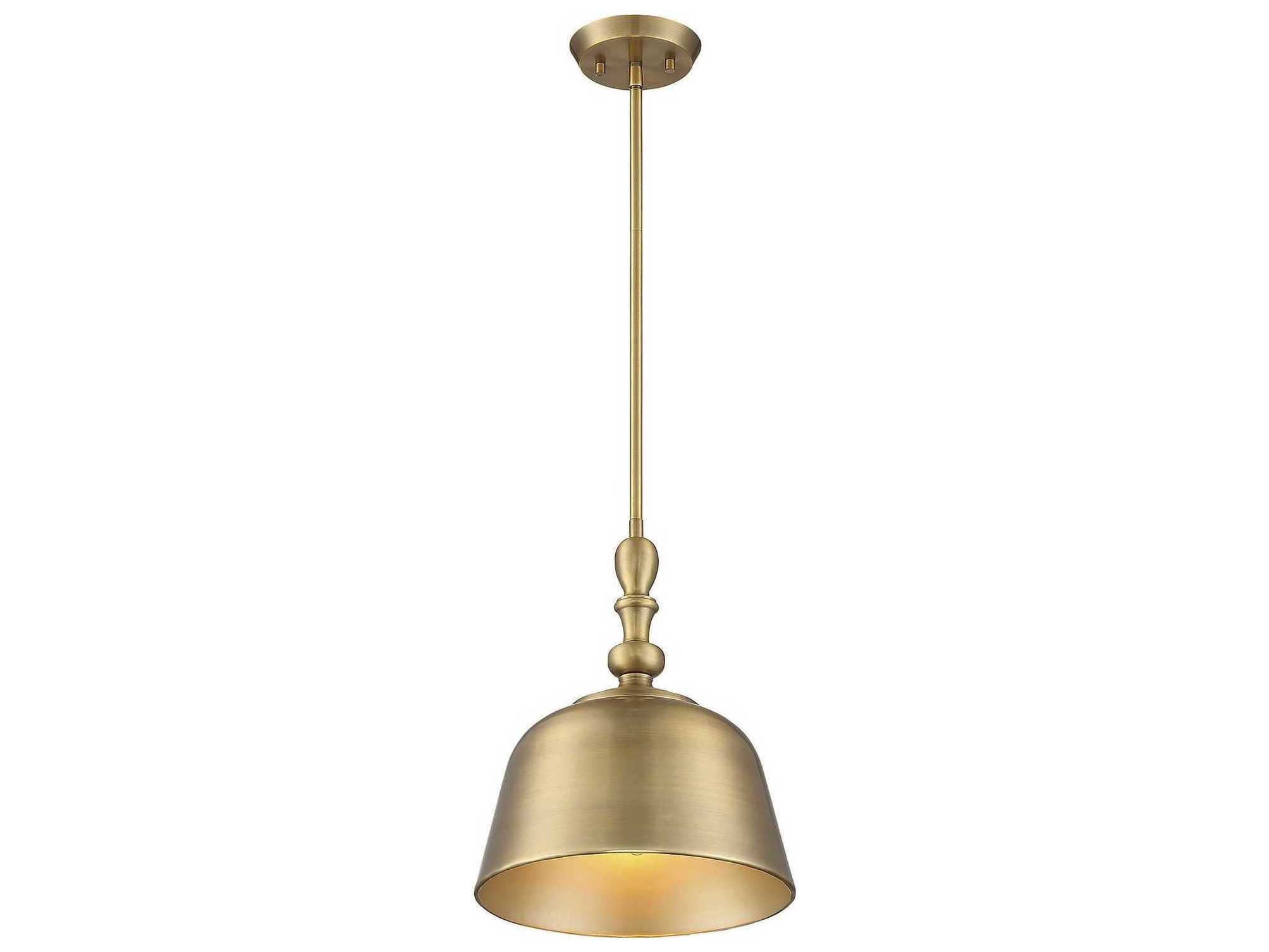 Savoy House Berg 1-Light Warm Brass Dome Mini Pendant