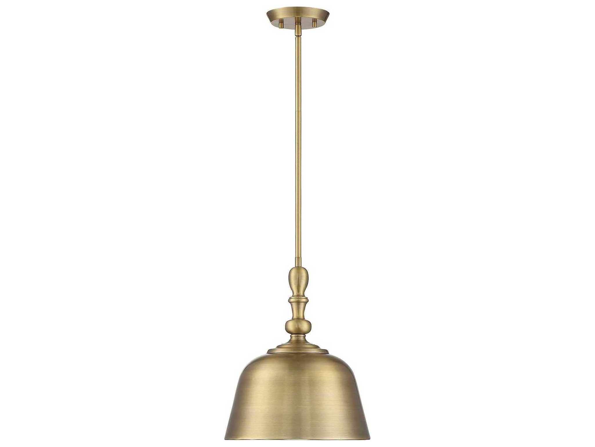 Savoy House Berg 1-Light Warm Brass Dome Mini Pendant