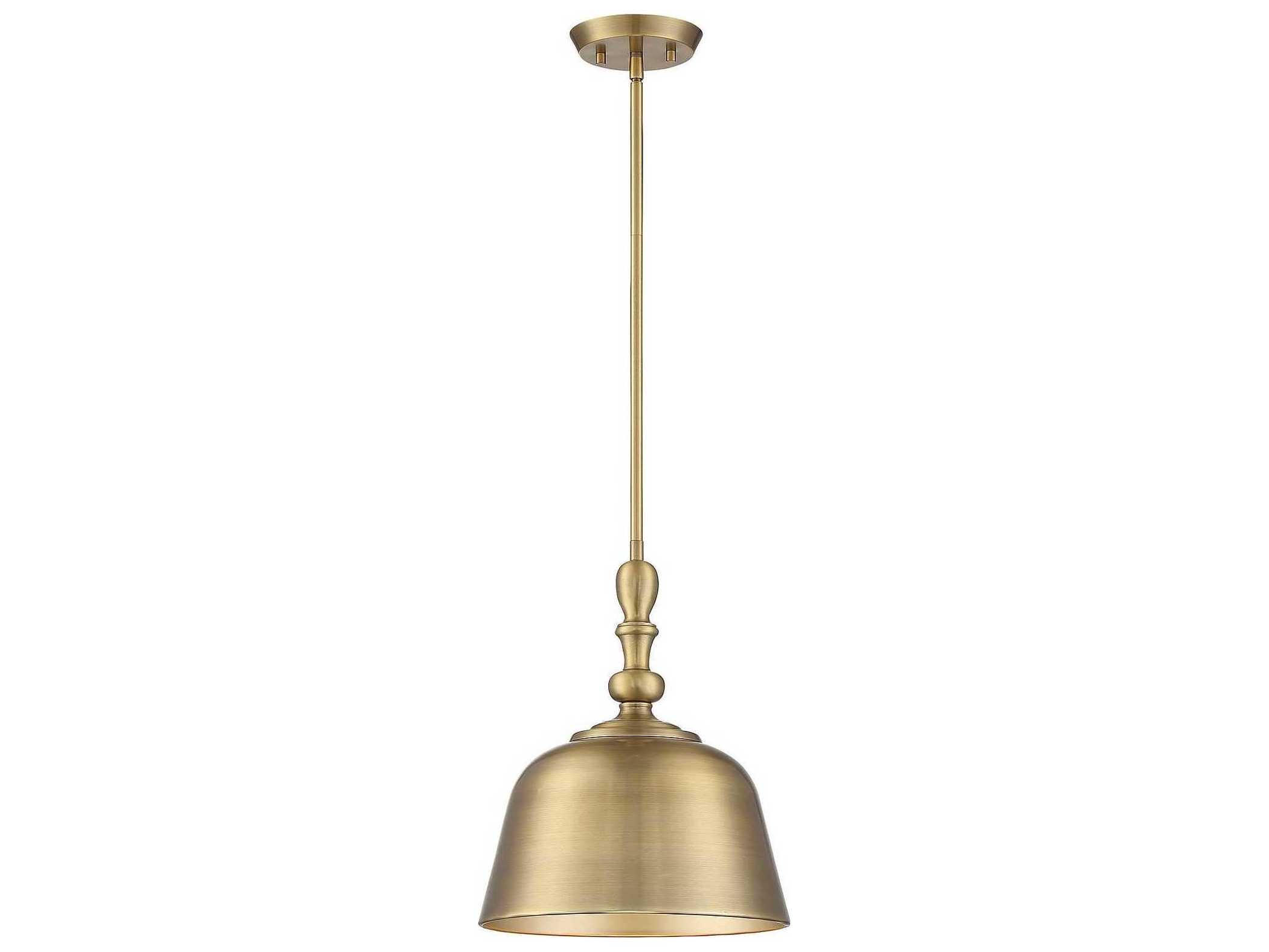 Savoy House Berg 1-Light Warm Brass Dome Mini Pendant