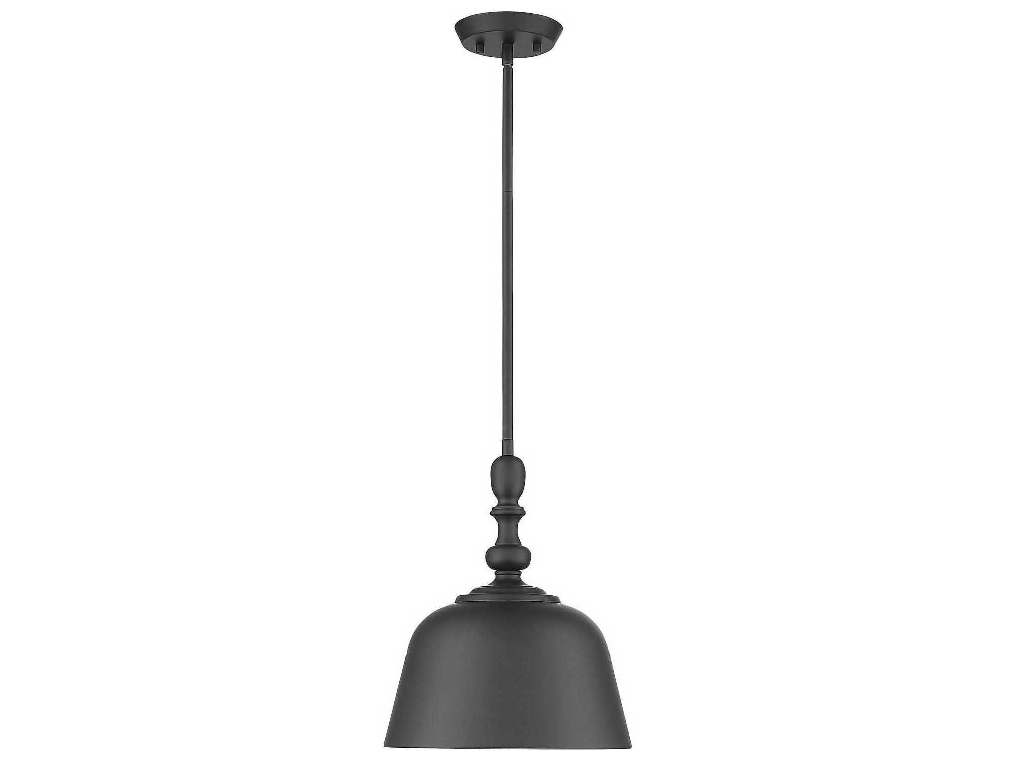 Savoy House Berg 1-Light Matte Black Dome Mini Pendant