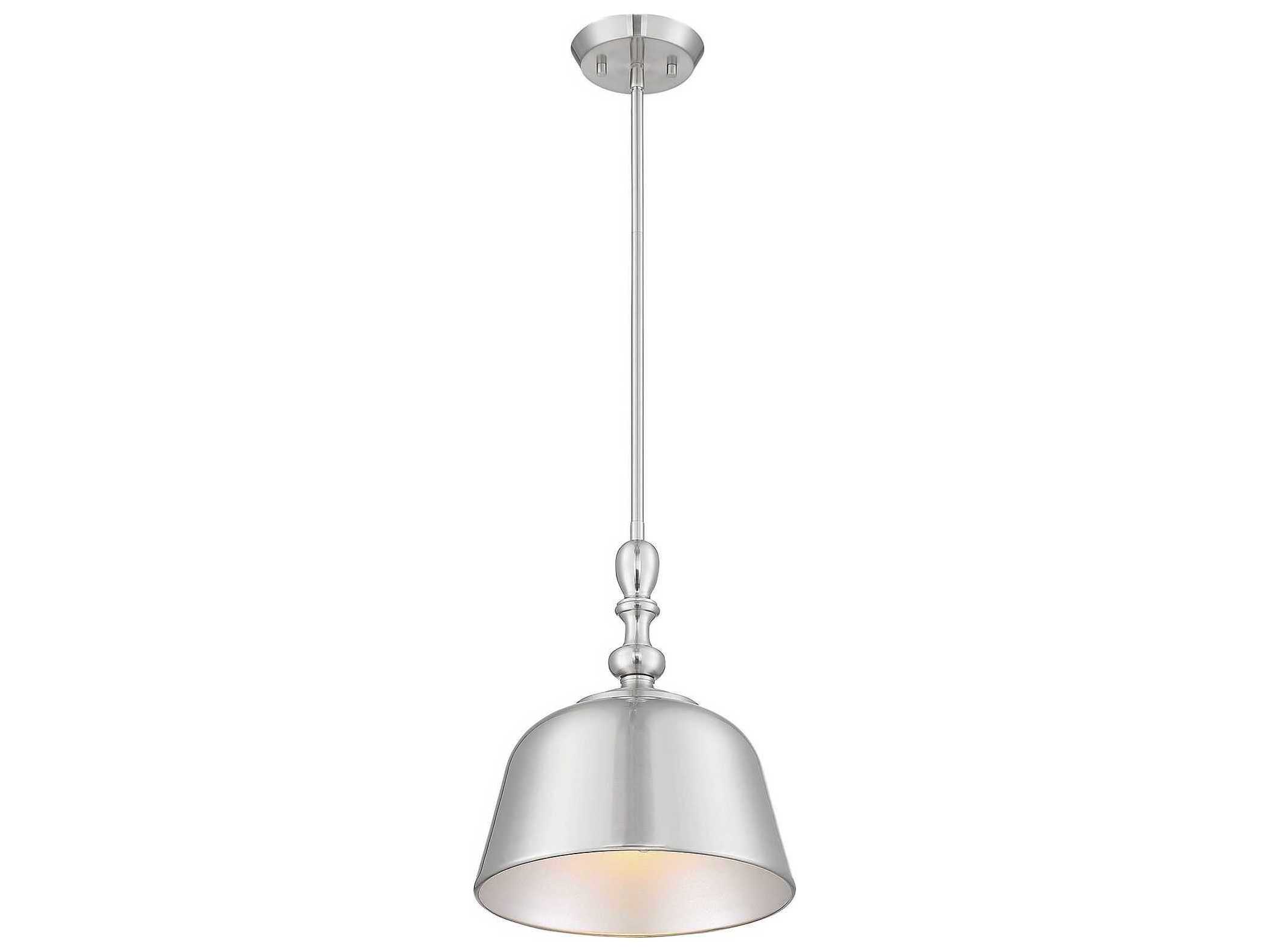 Savoy House Berg 1-Light Satin Nickel Dome Mini Pendant