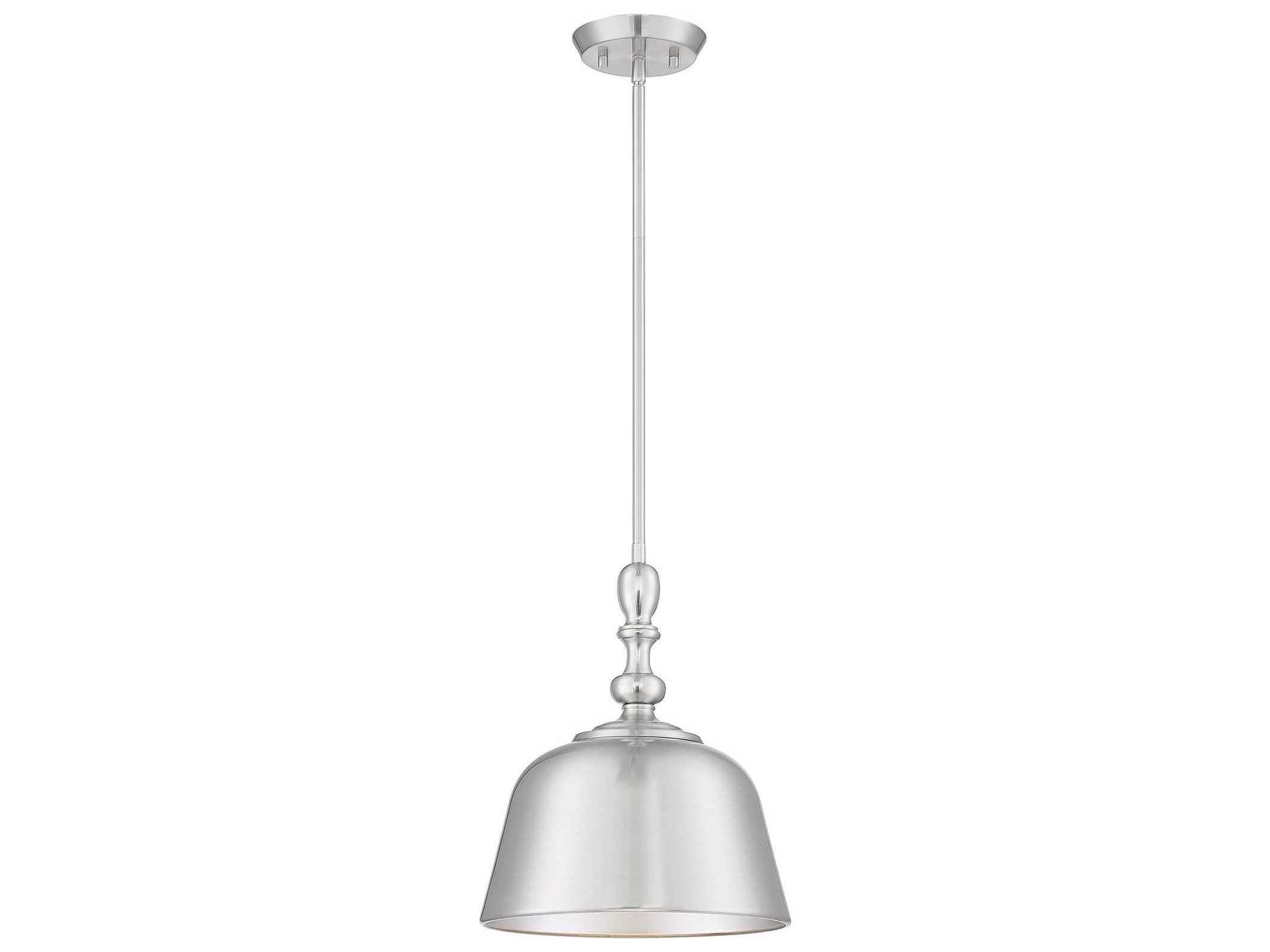 Savoy House Berg 1-Light Satin Nickel Dome Mini Pendant